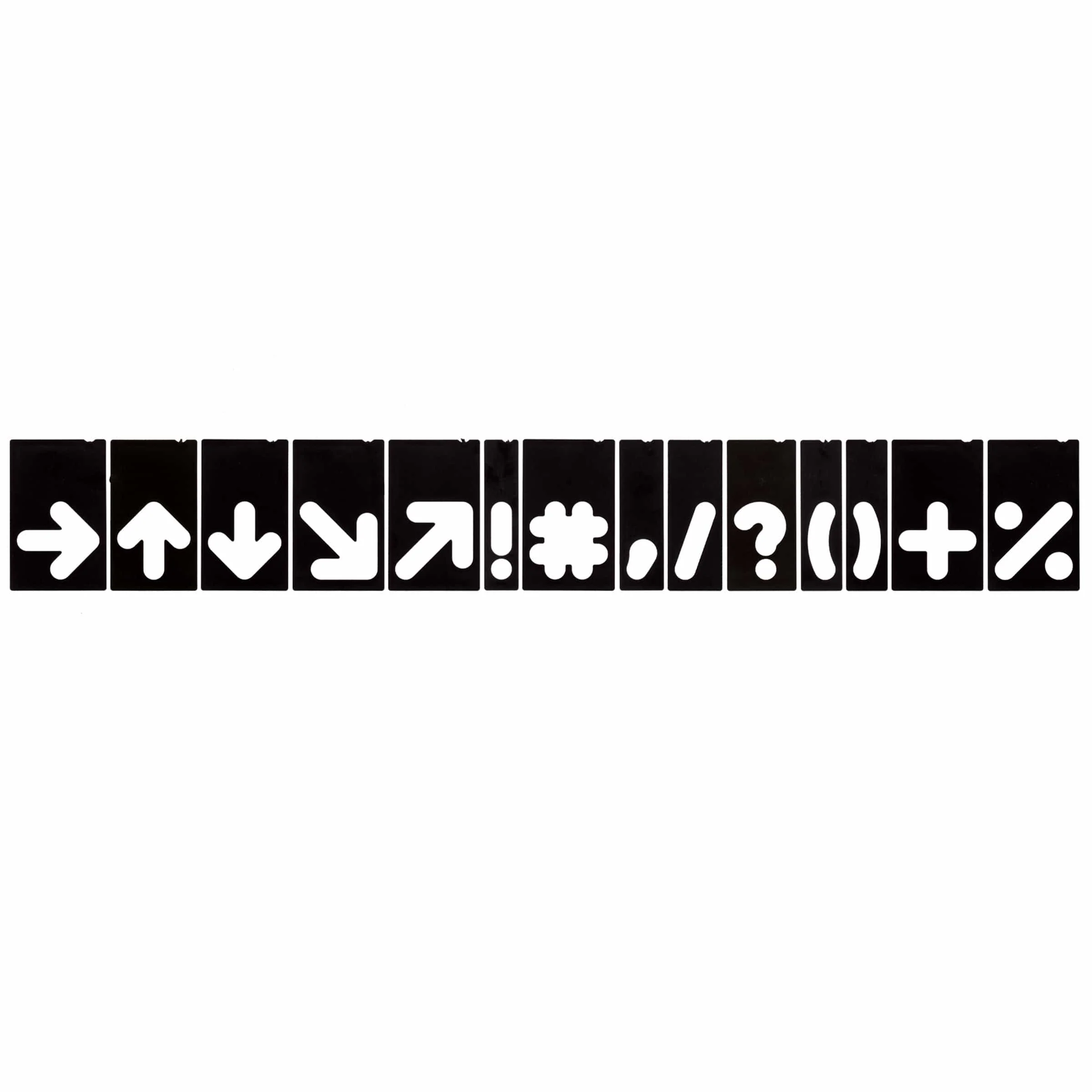 Horizontal 1-1/2" and 2-1/2" Arrow & Symbol Templates - Image 2