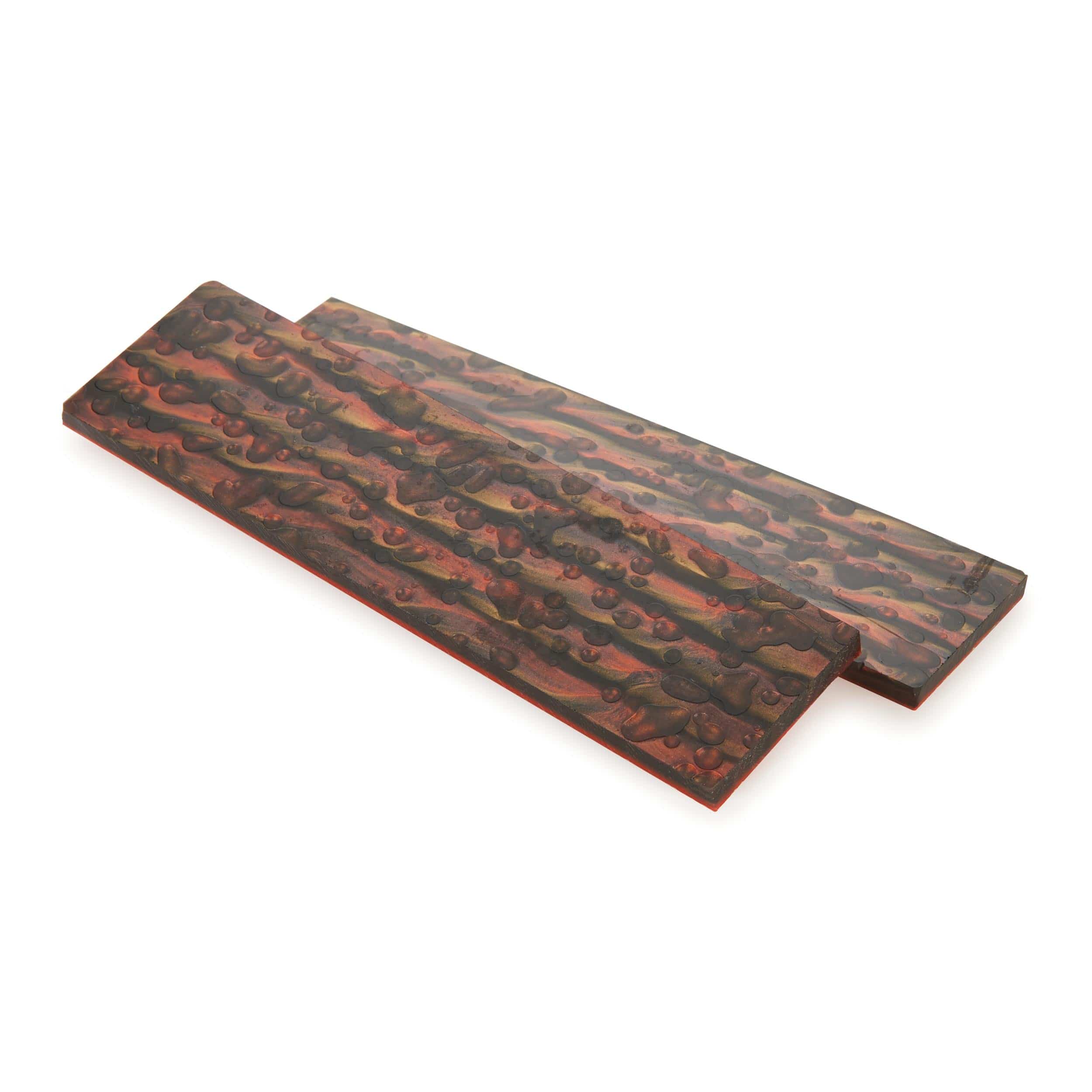 Poly Resin Knife Scales – 15/64″ x 2″ x 7″ – Molten Lava – Pair