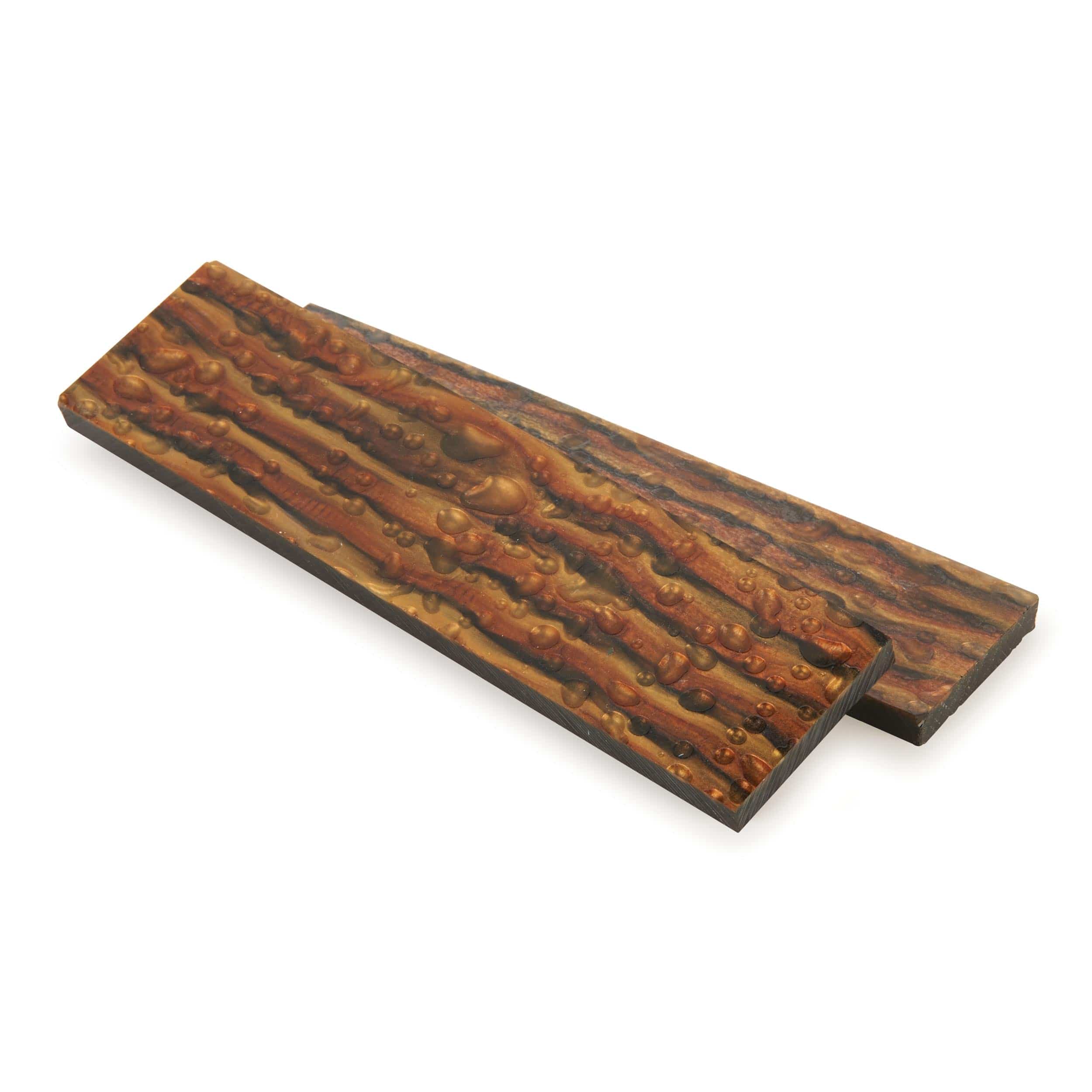 Poly Resin Knife Scales – 15/64″ x 2″ x 7″ – Tigers Eye – Pair