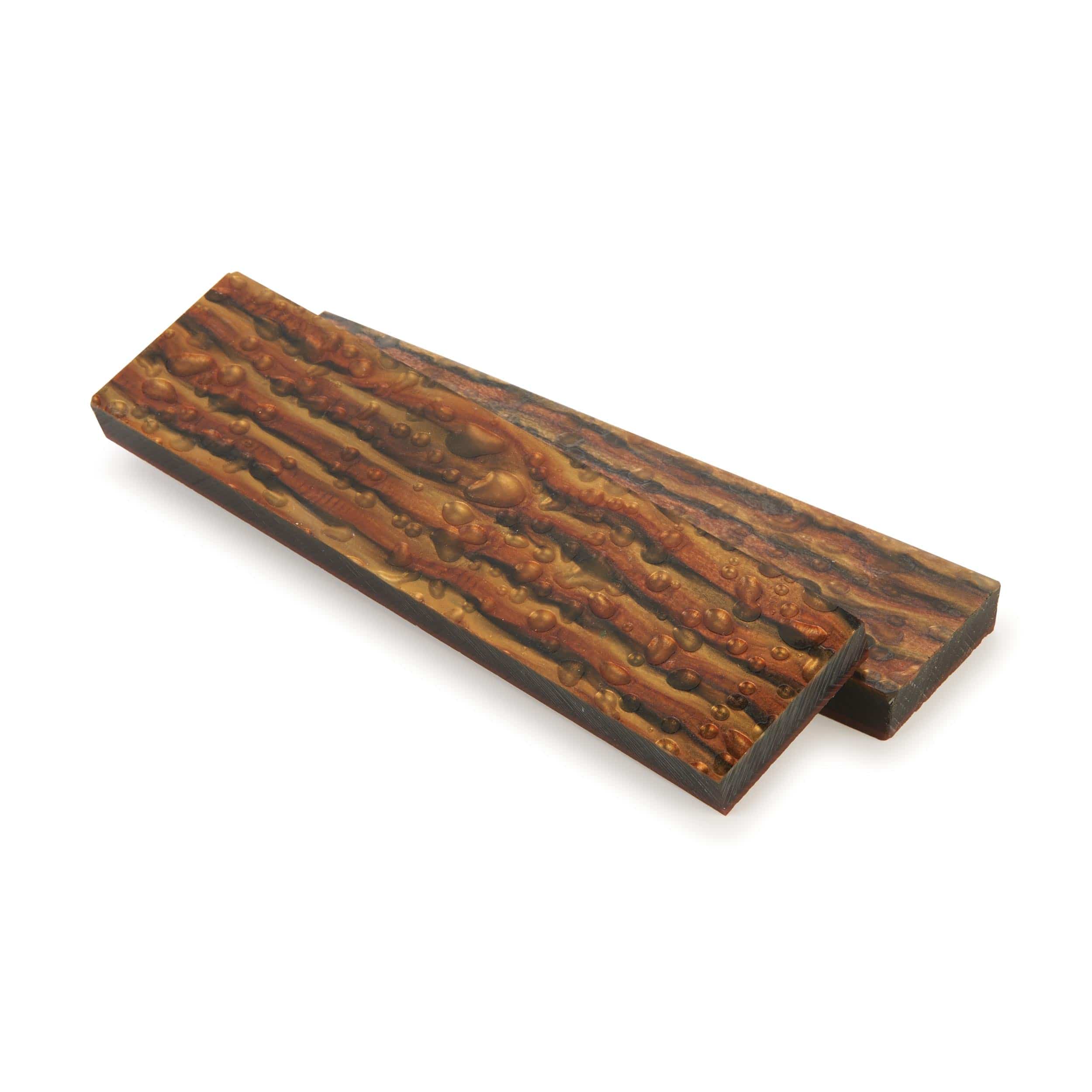 Poly Resin Knife Scales – 3/8″ x 2″ x 7″ – Tigers Eye – Pair