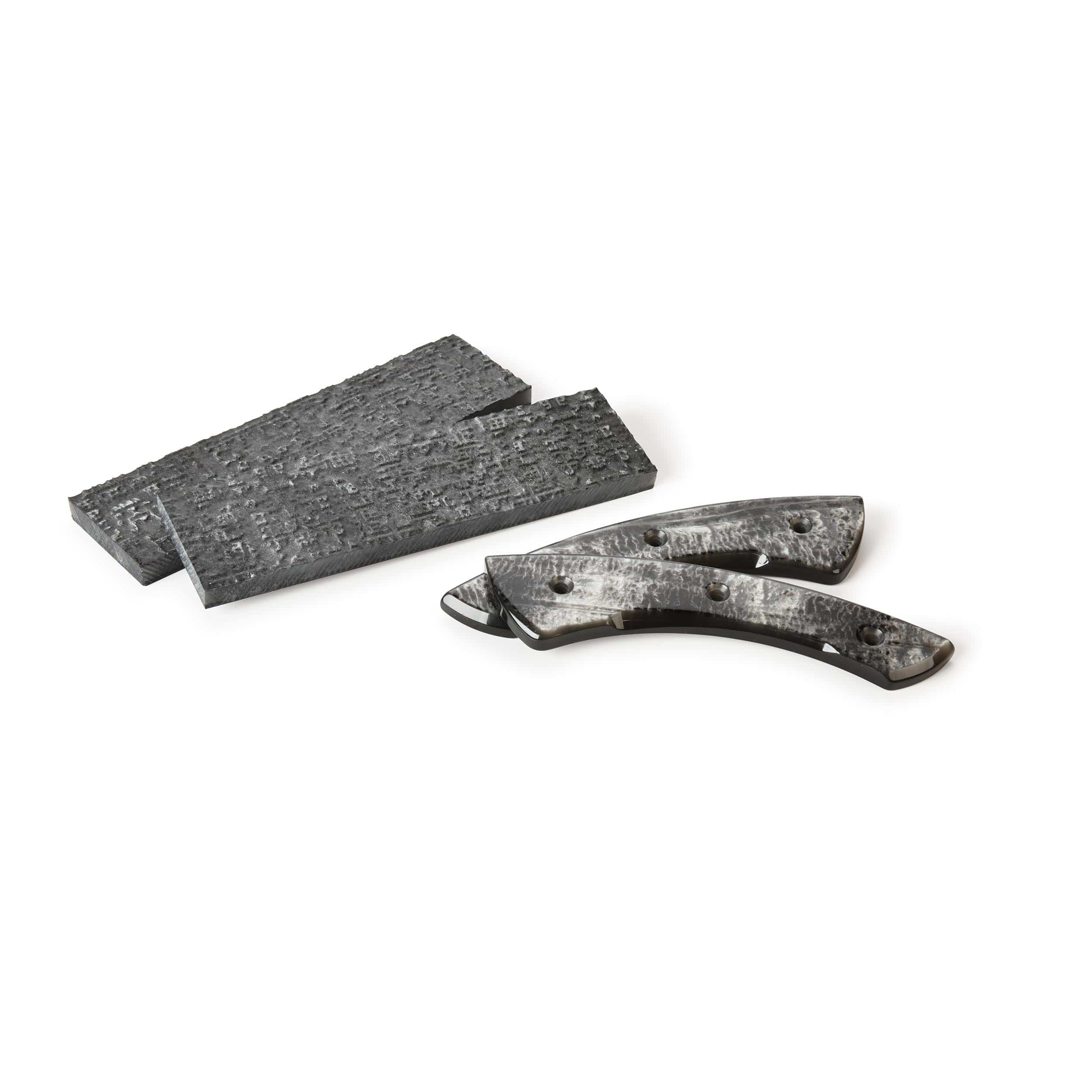 Poly Resin Knife Scales - 3/8" x 2" x 7" - Oyster - Pair - Image 2