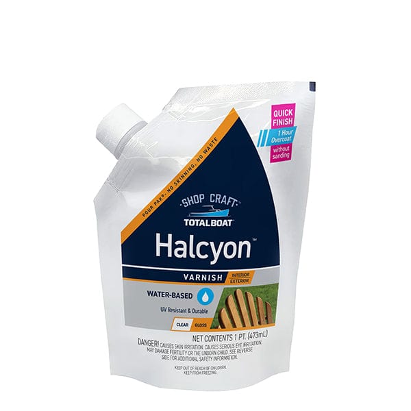 Halcyon Water-Based Marine Varnish – High Gloss – Pint