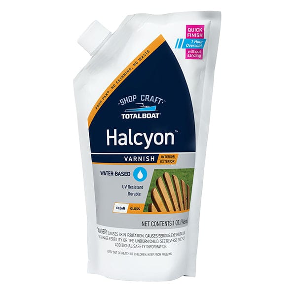 Halcyon Water-Based Marine Varnish – High Gloss – Quart