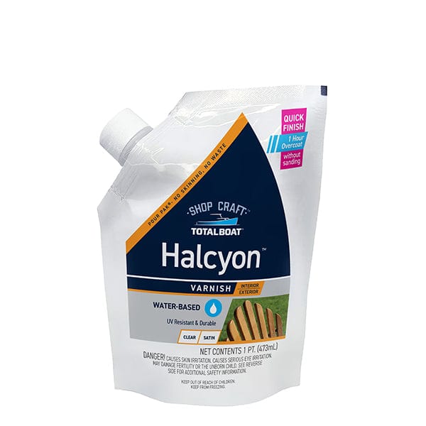 Halcyon Water-Based Marine Varnish - Satin - Pint - Image 1