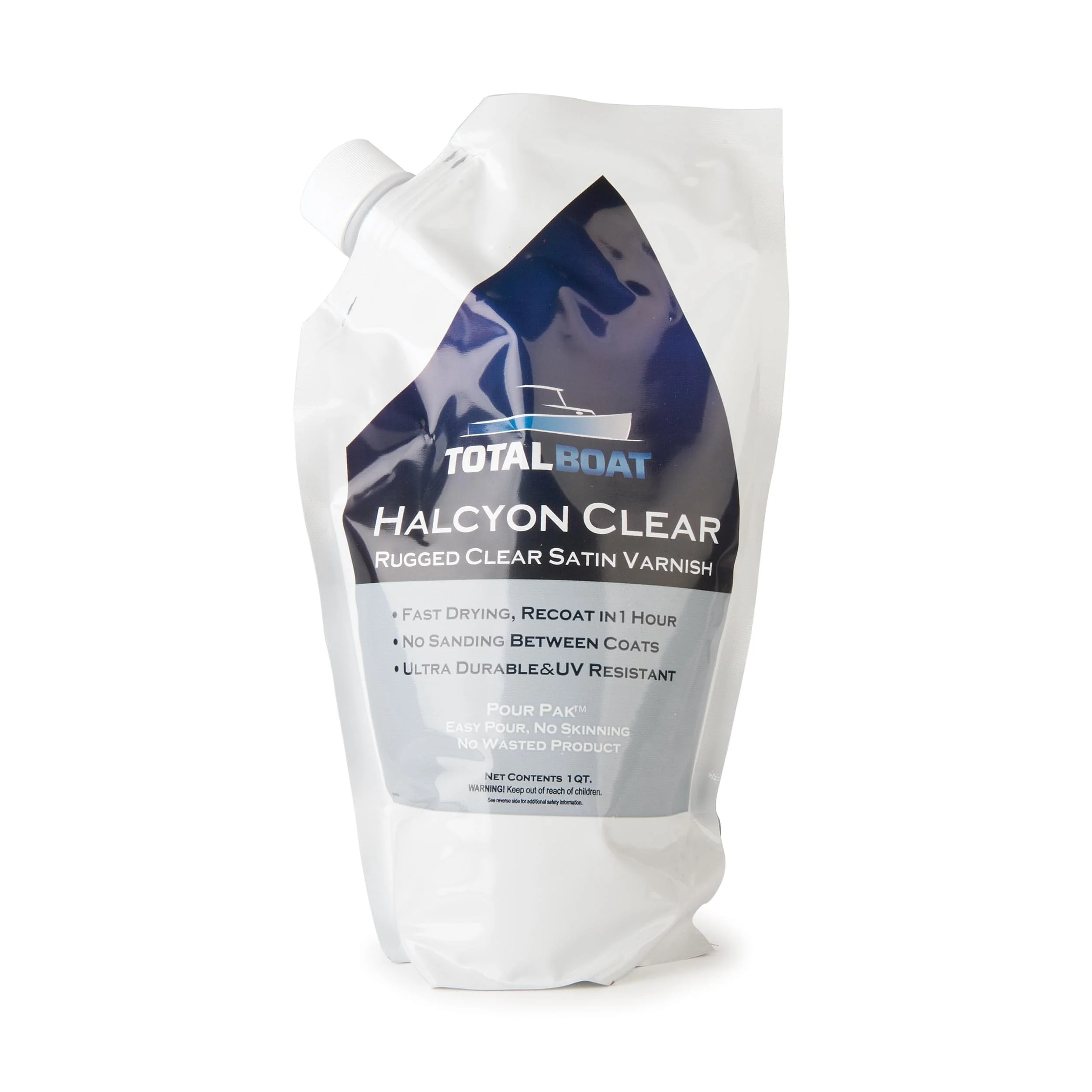 Halcyon Water-Based Marine Varnish – Satin – Quart