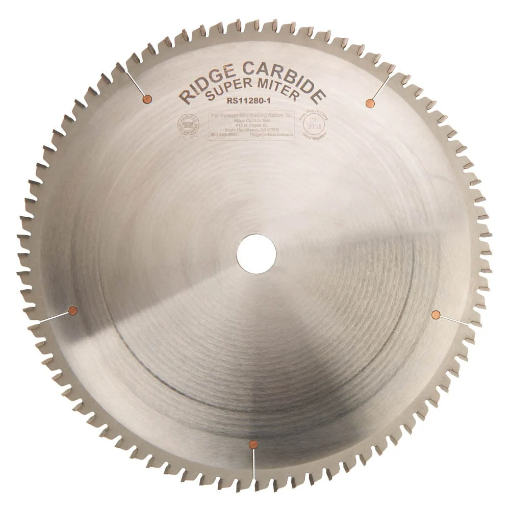 RS1000 Super Miter Saw Blade – 12″ x 1″ Bore x 80T – AR – Full Kerf