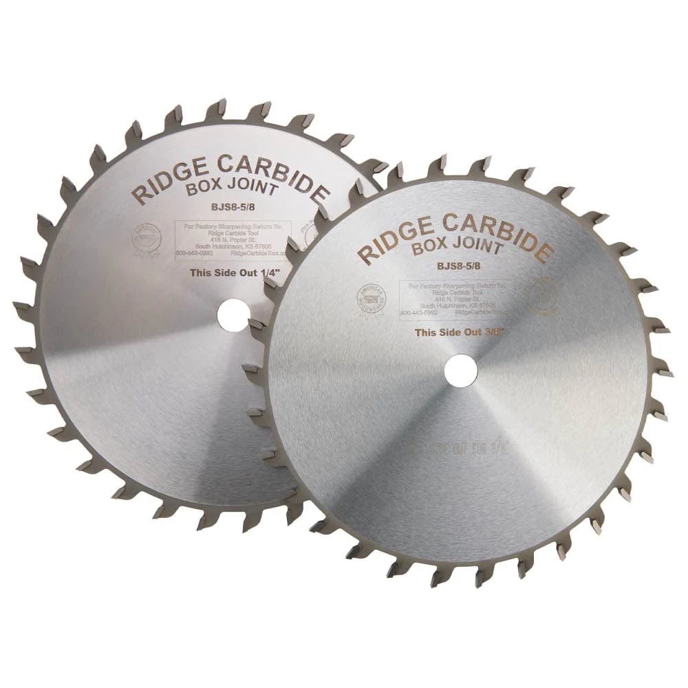 Box & Finger Joint Blade Set (1/4″ – 3/8″) – 2 Piece – 8″ x 5/8″ Bore x 30T