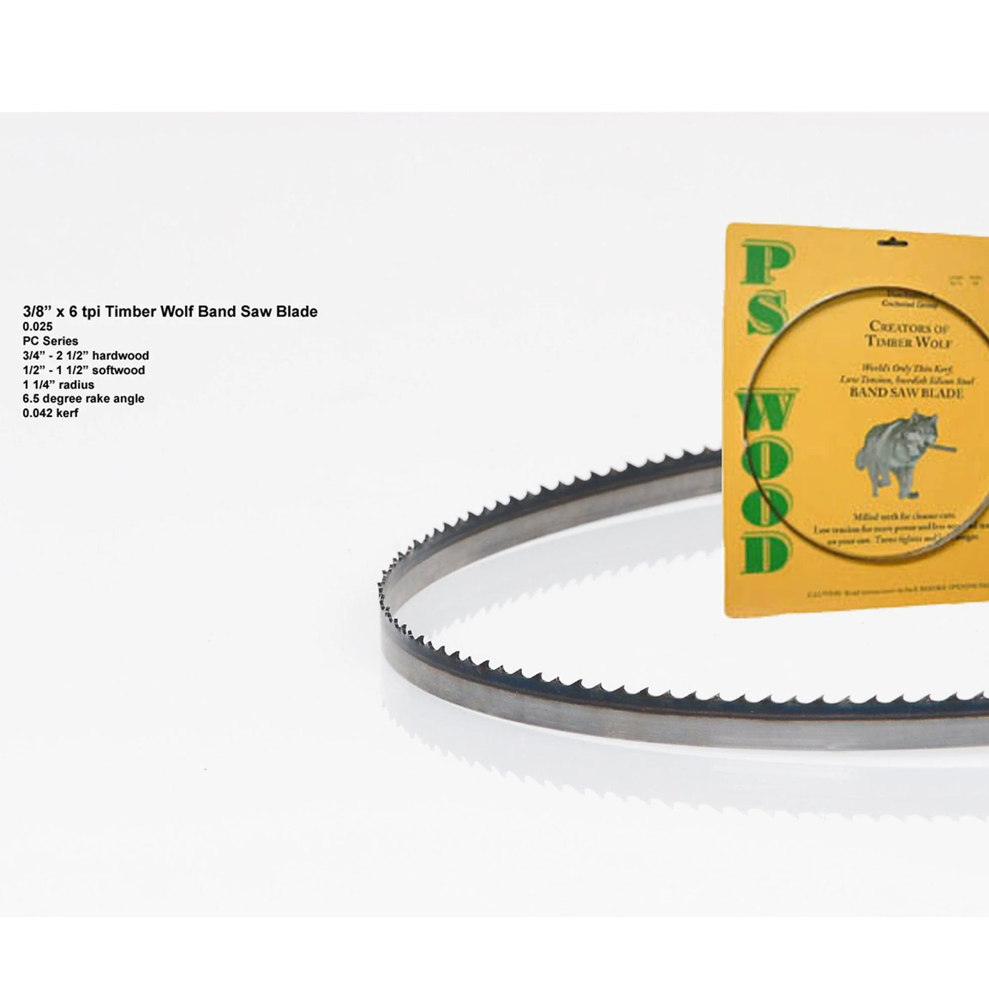 Bandsaw  Blade - 111" x 3/8" x .025" x 6 TPI - Postive Claw - Image 1