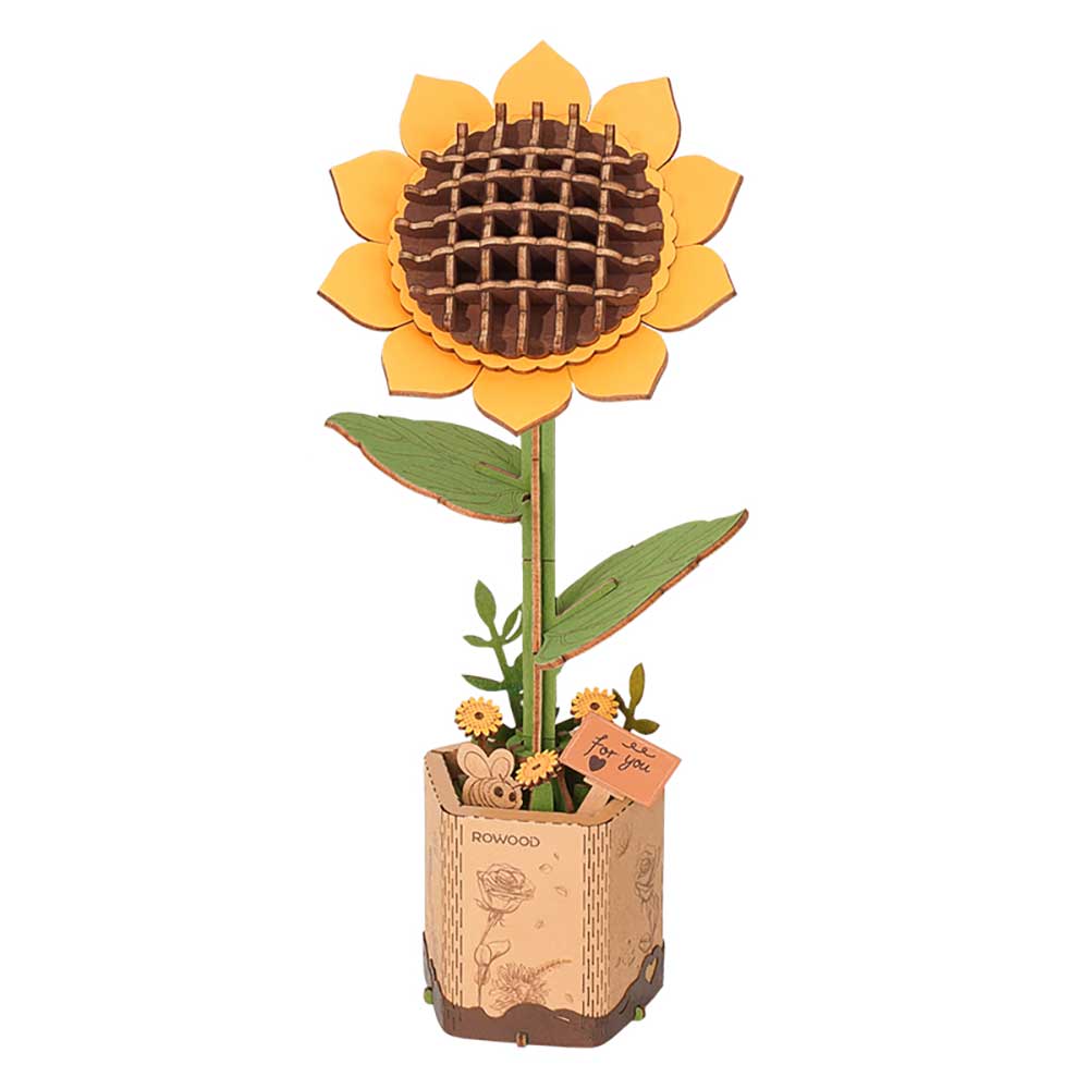 Sunflower 3D Wood Puzzle Kit - Image 1