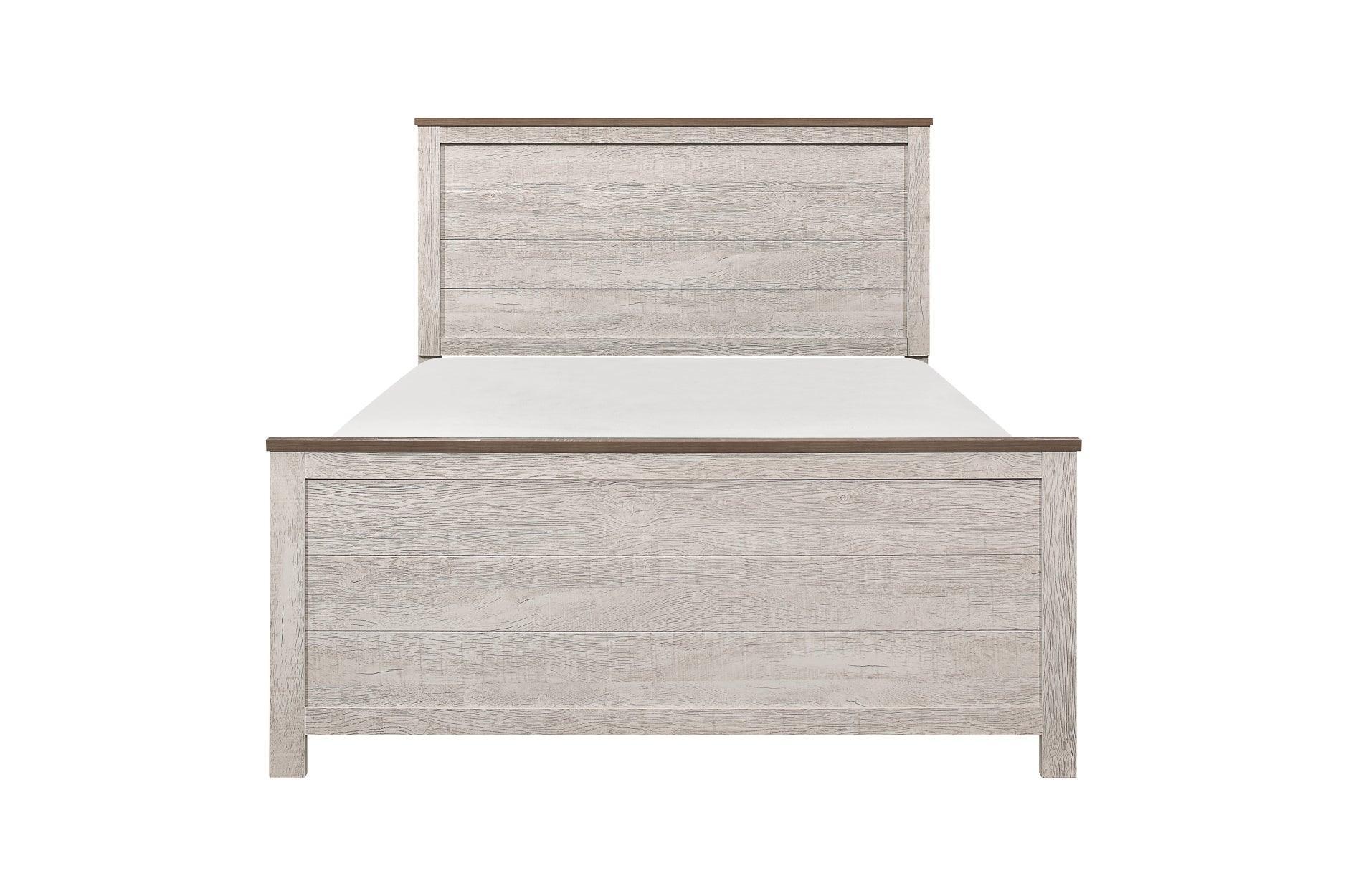 Nashville Antique White Brown Panel Bedroom Set - Image 2