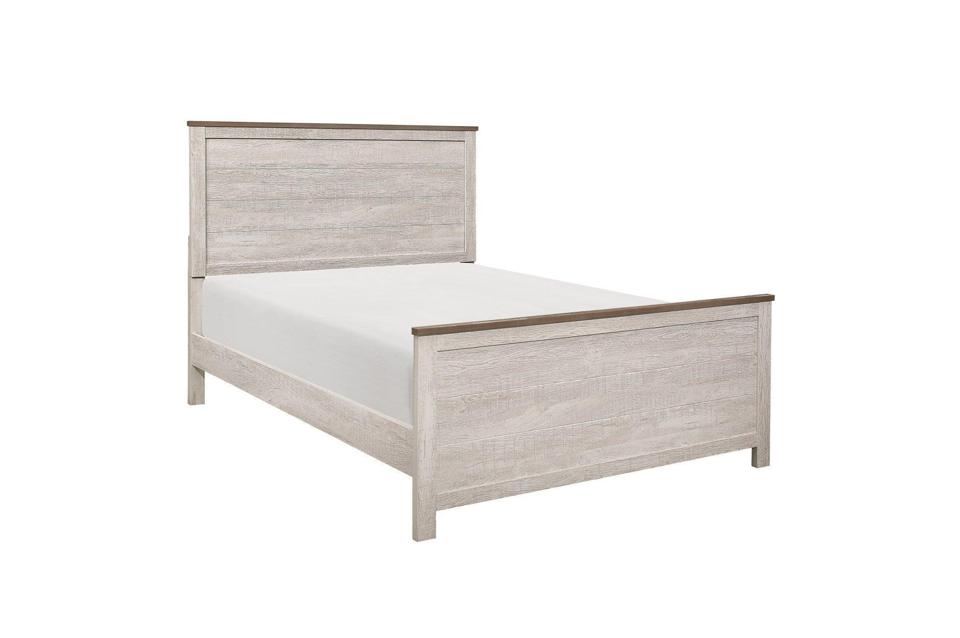 Nashville Antique White Brown Panel Bedroom Set - Image 3