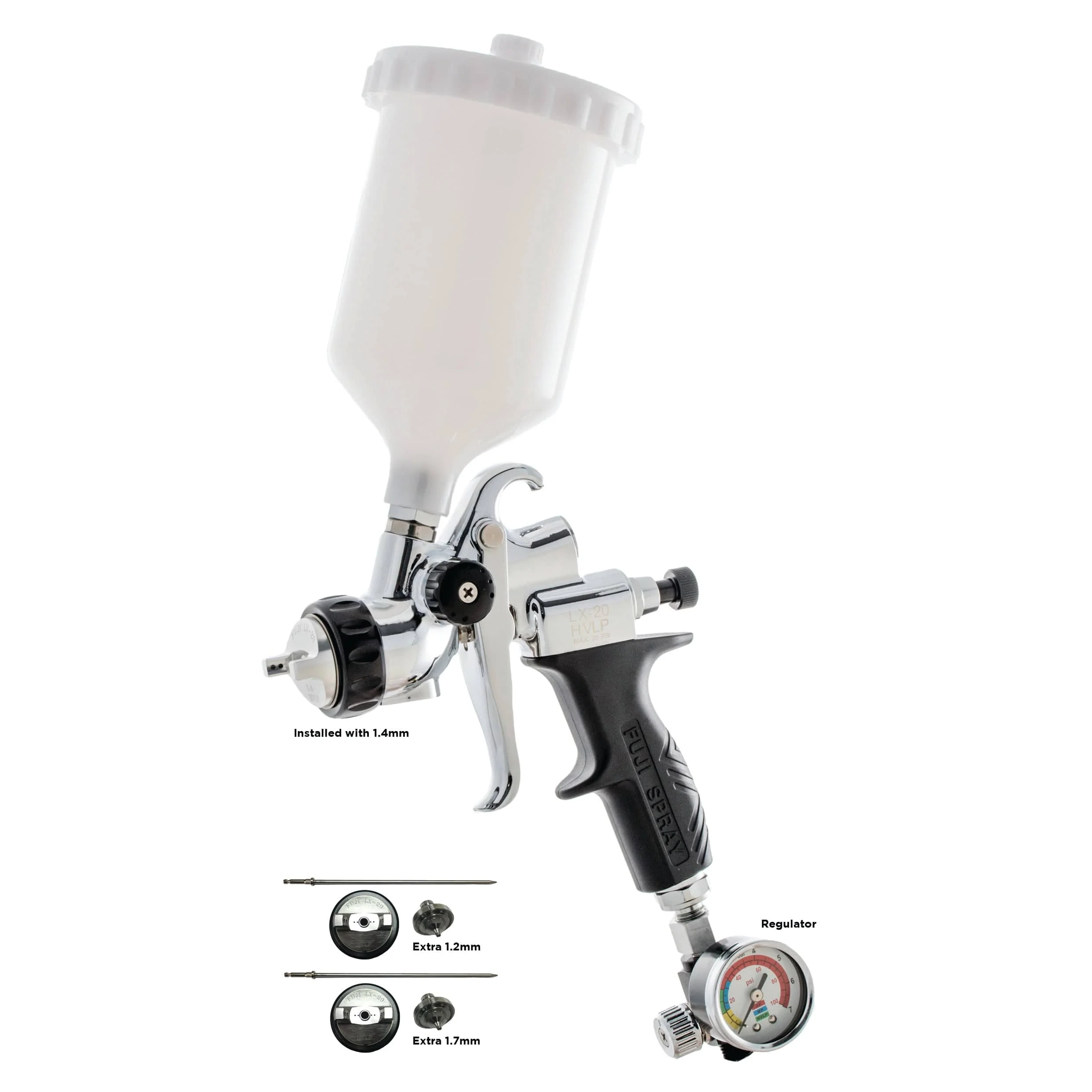 LX-20 Gravity – 1.4mm – 600cc Nylon Cup + Kit [Extra 1.2mm, 1.7mm]