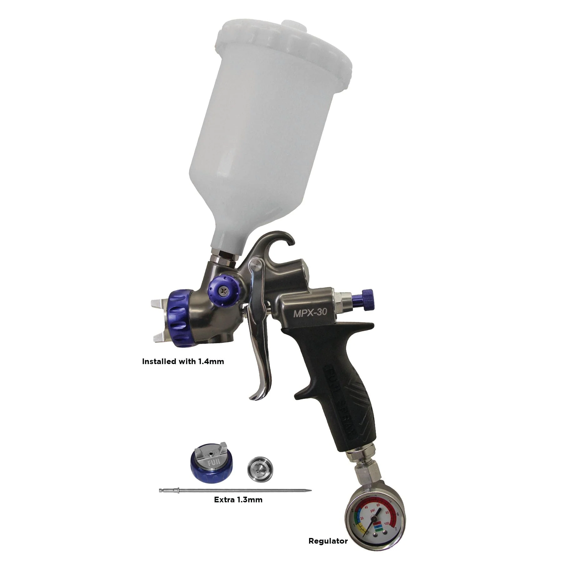 MPX-30 Gravity – 1.4mm – 600cc Nylon Cup + Kit [Extra 1.3mm]
