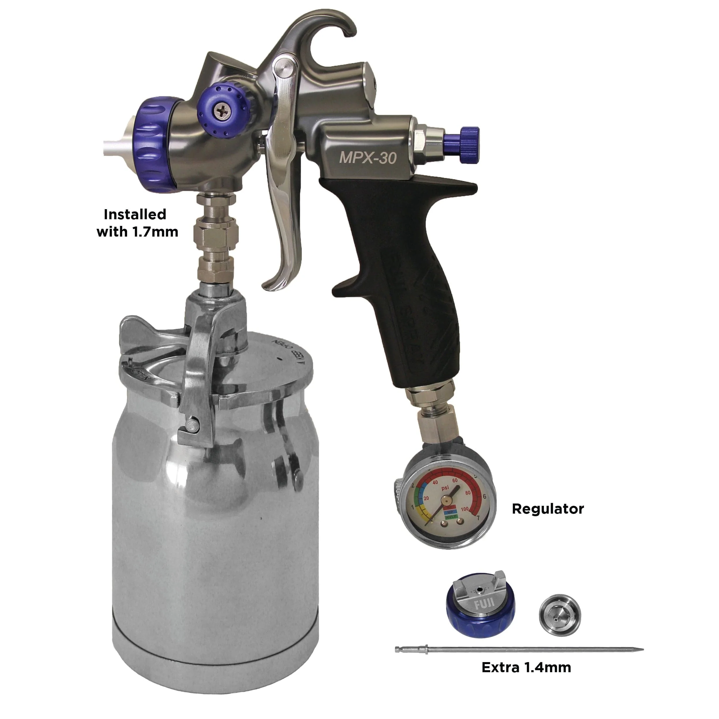 MPX-30 Siphon – 1.7mm – 1Qt. Cup + Kit [Extra 1.4mm]