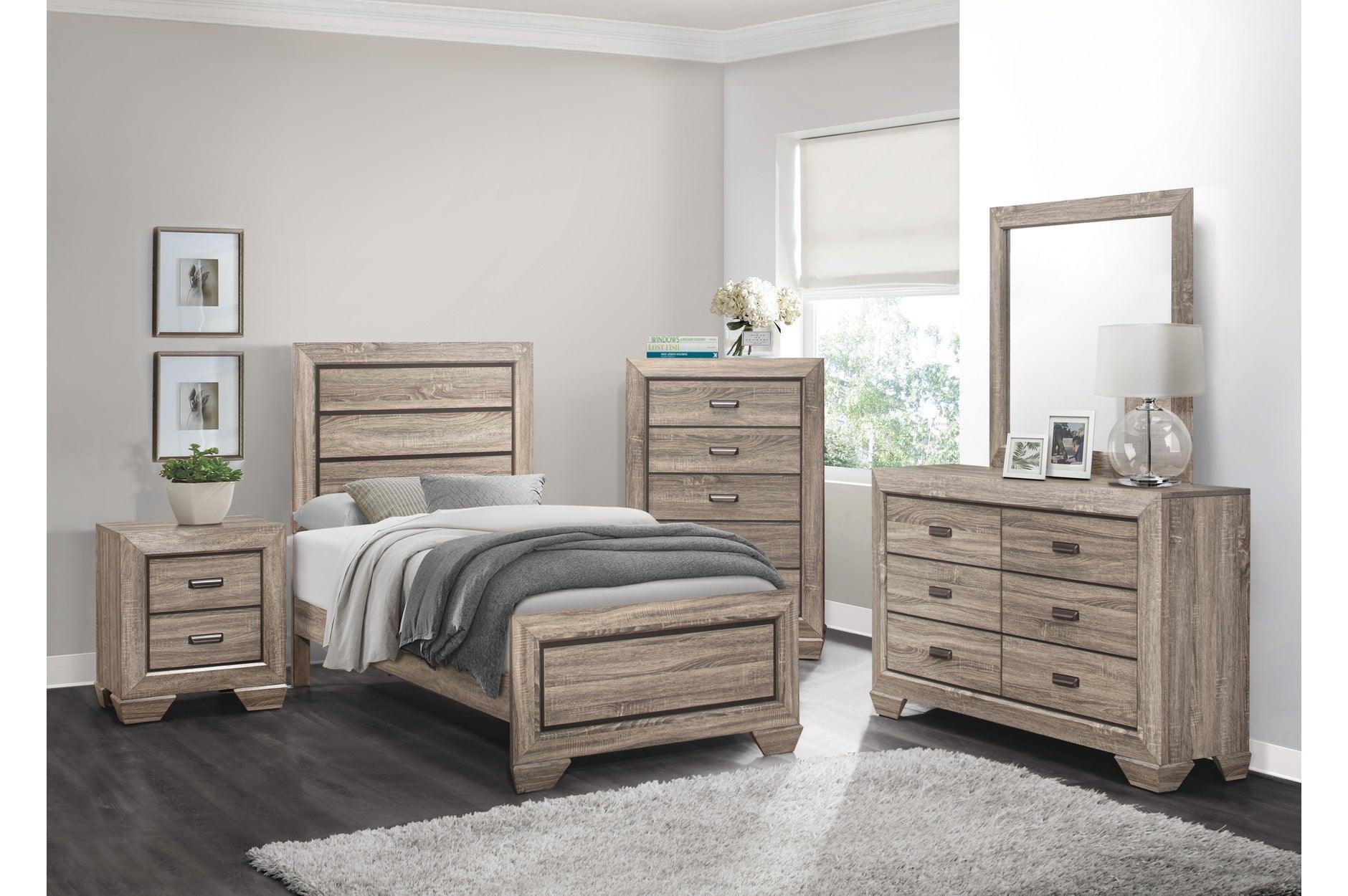Beechnut Light Elm Panel Bedroom Set - Image 2