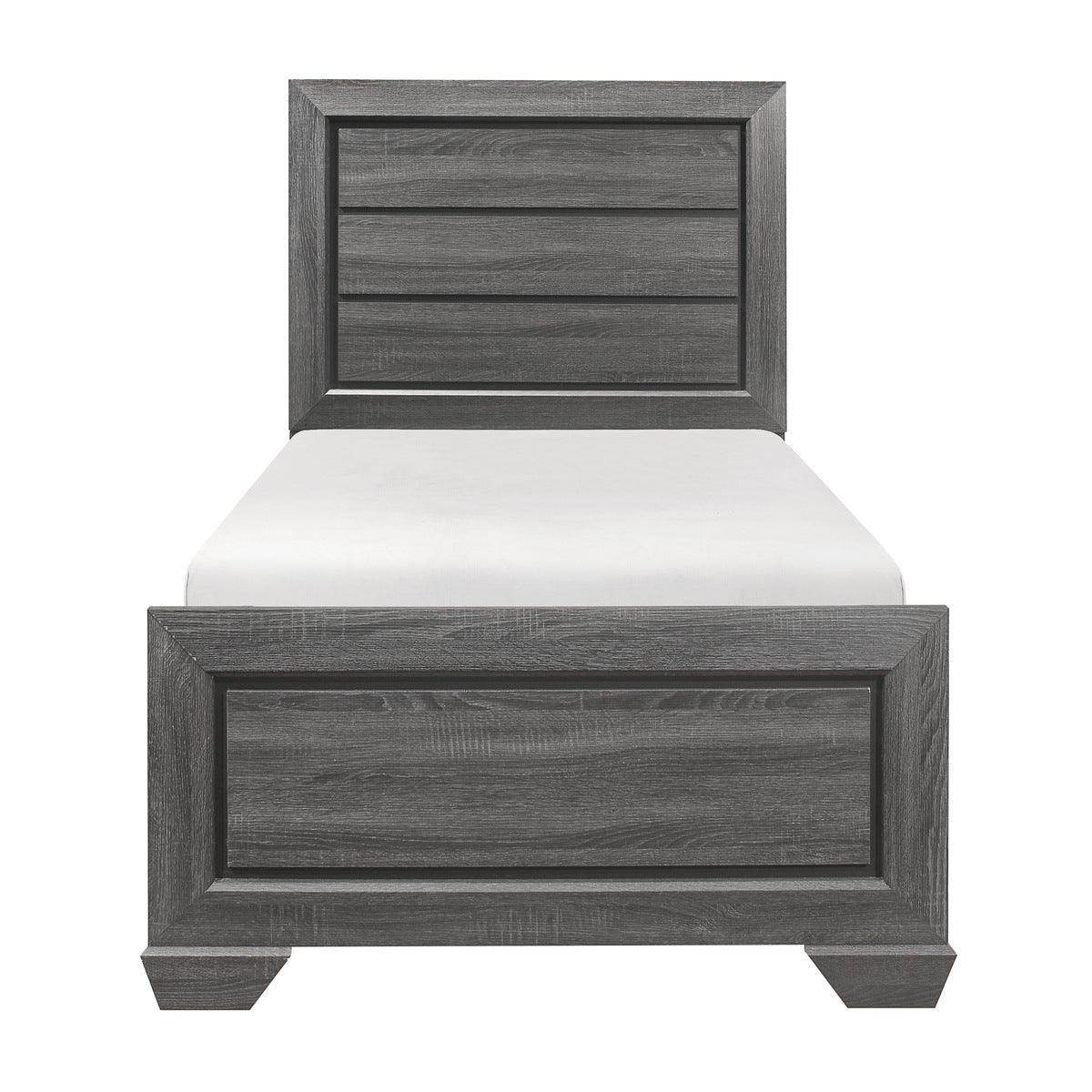 Beechnut Gray Panel Twin Bed