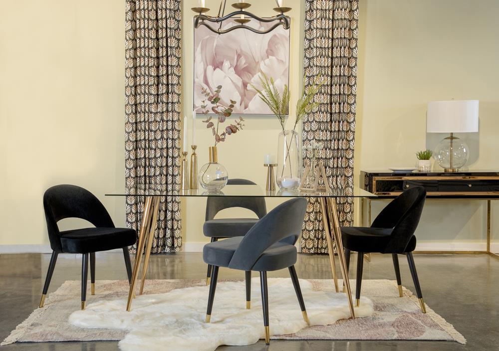 Gilman Rectangle Glass Top Dining Table - Image 2