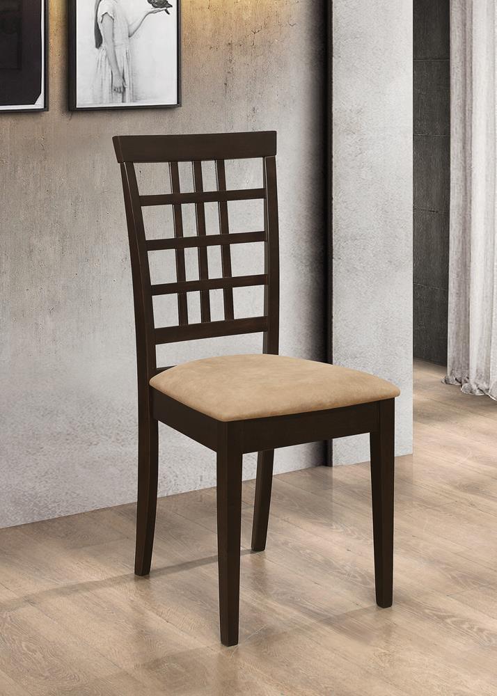 Kelso Lattice Back Dining Chairs Cappuccino (Set of 2) - Image 1