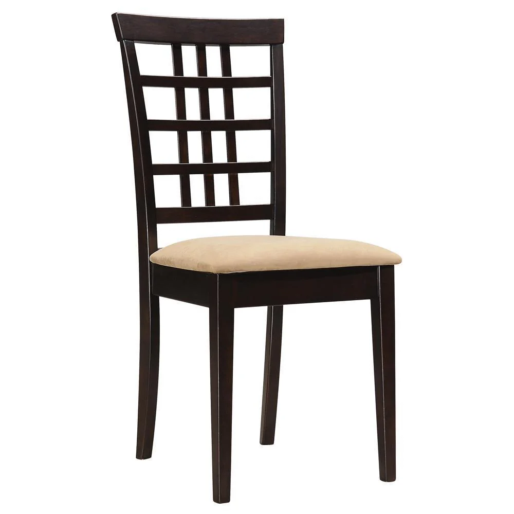 Kelso Lattice Back Dining Chairs Cappuccino (Set of 2) - Image 2
