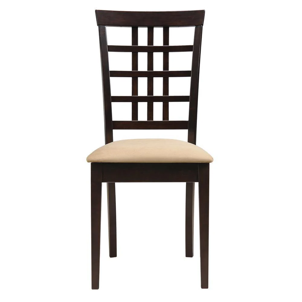 Kelso Lattice Back Dining Chairs Cappuccino (Set of 2) - Image 3