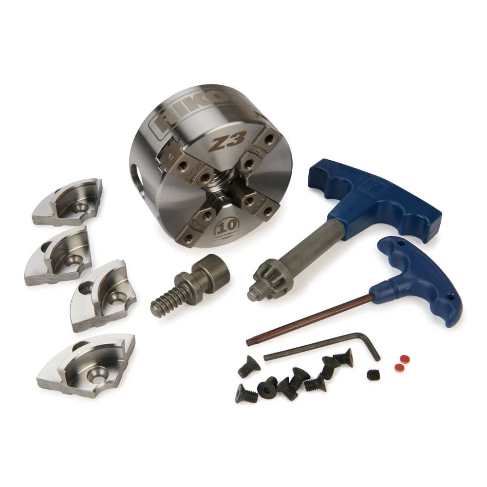 Z3 4-Jaw Lathe Chuck – Direct Thread – 1″ x 8 TPI