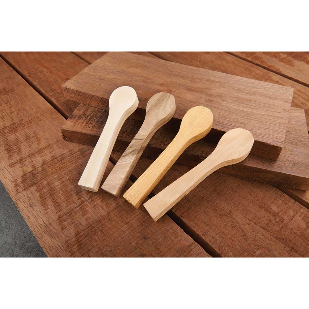 Mini Spoon Blank Set - Cherry, Basswood, Mulberry and Walnut - 4 Piece - Image 2