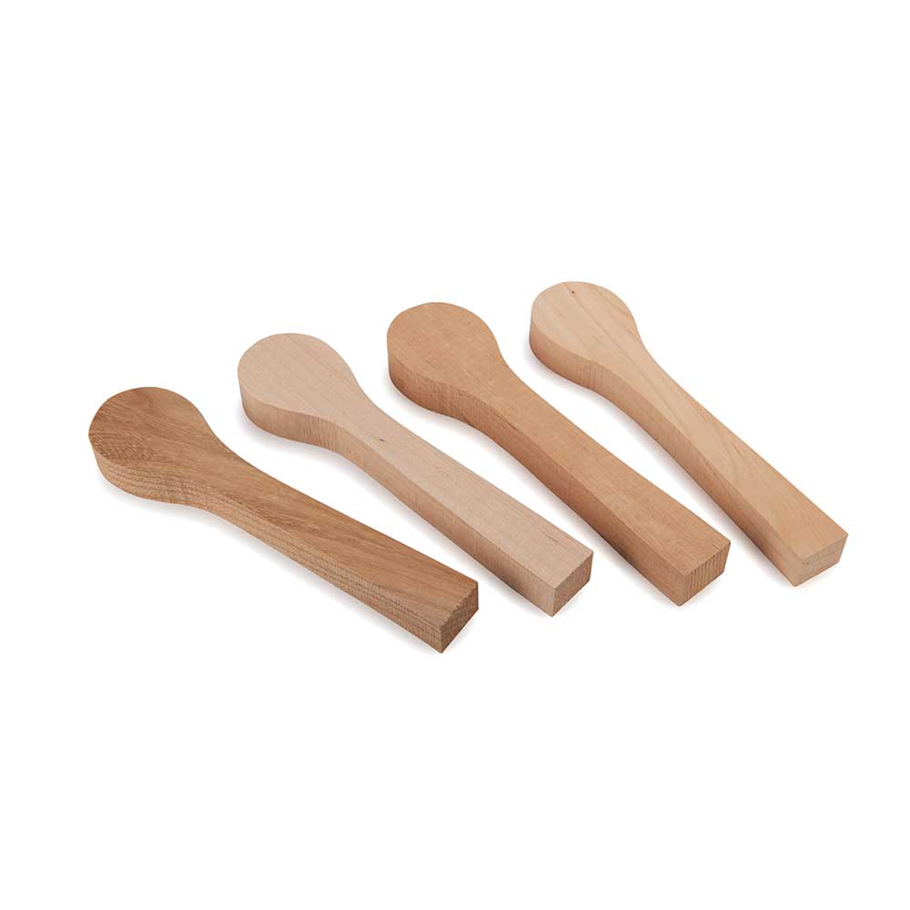 Mini Spoon Blank Set – Elm, European Walnut, Maple and Alder – 4 Piece