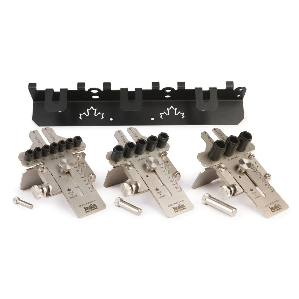 Seasoned Professional Doweling Jig Kit and Wall Bracket – 3 Piece