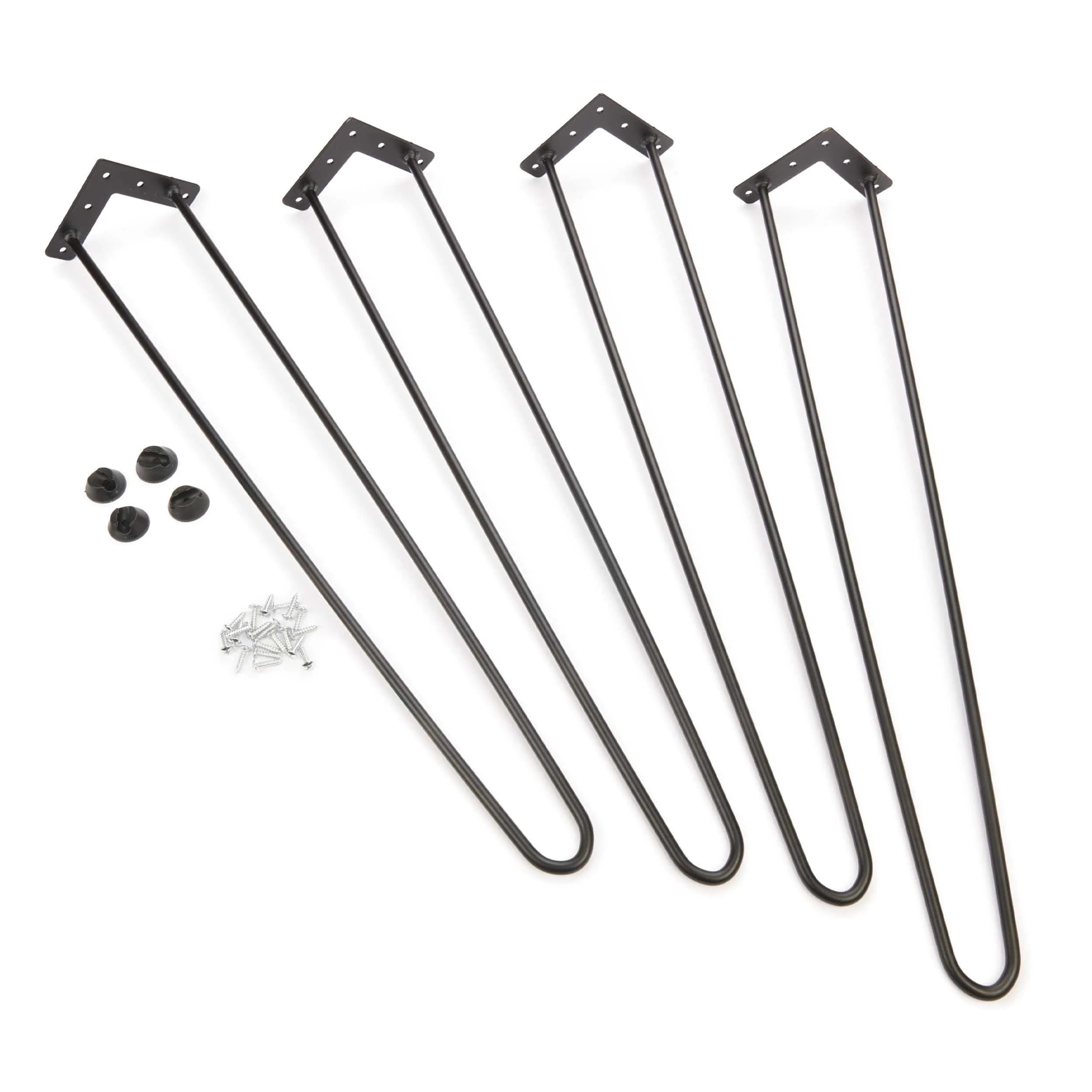 2-Wire Hairpin Leg – 28″ – Black – 4 Piece
