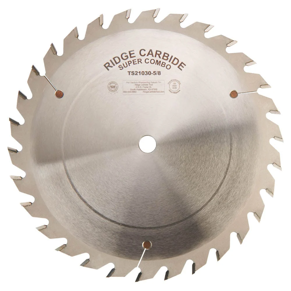 TS2000 Super Combo Saw Blade – 10″ x 5/8″ Bore x 30T – AR – Full Kerf