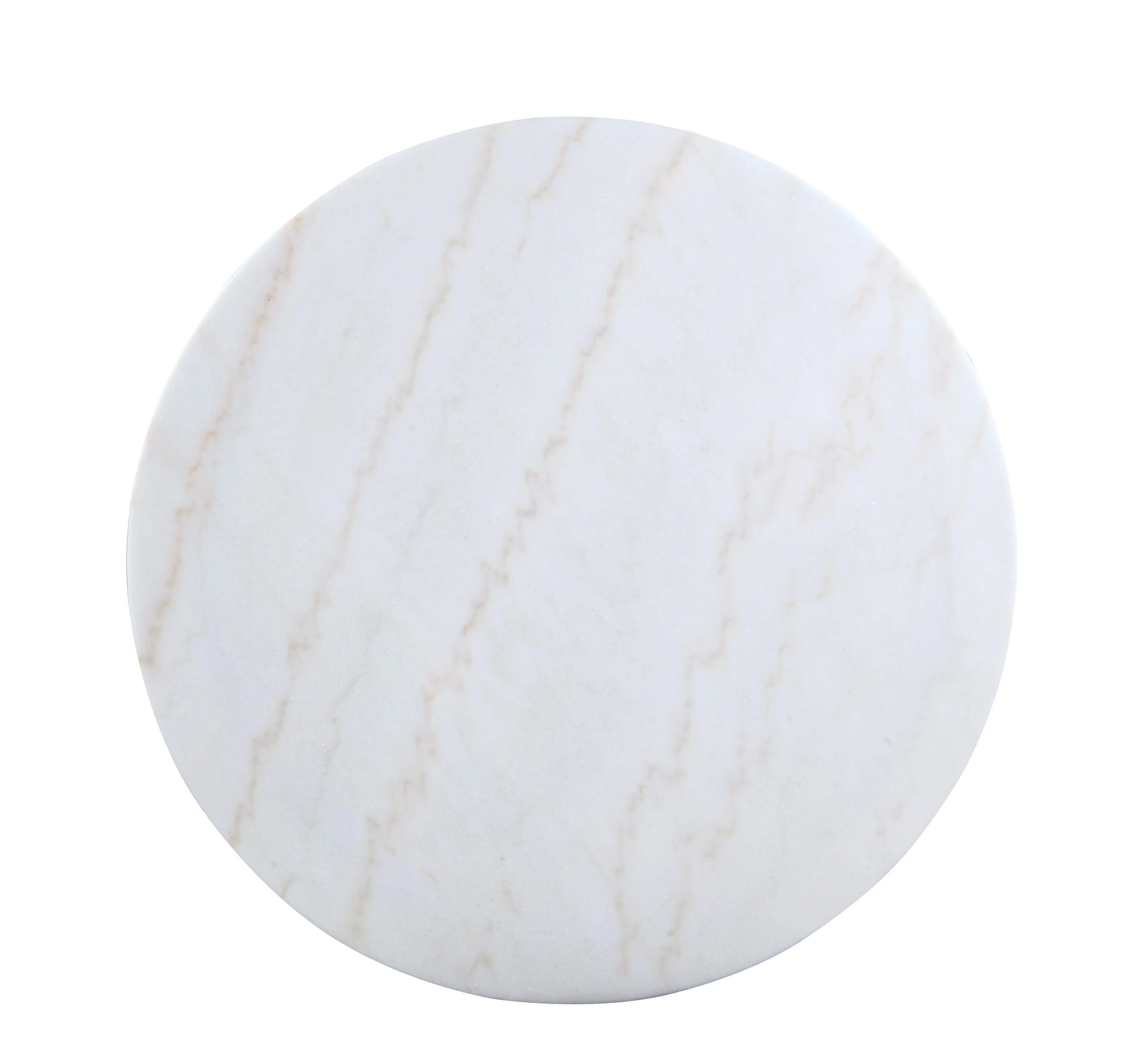 Kella Natural Marble Gold Circular Dining Room Set - Image 3