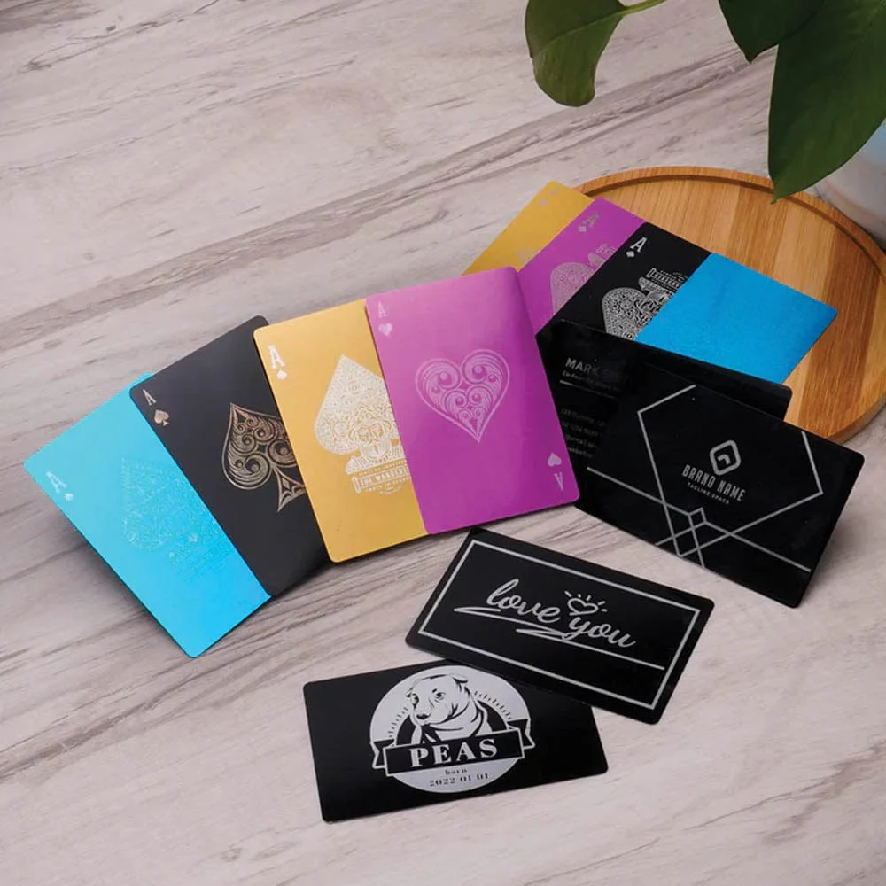 Engravable Metal Business Cards - Multicolor Aluminum - 20 Piece - Image 2