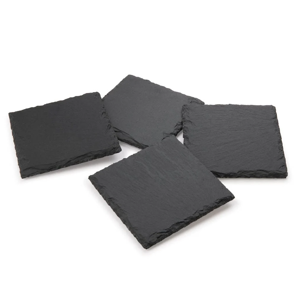 Engravable Slate Coasters – 4 Piece