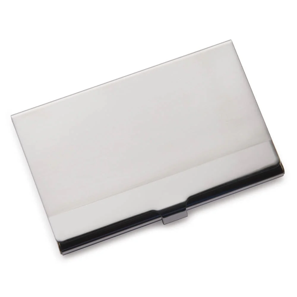 Engravable Metal Business Card Holders - Aluminum - 2 Piece - Image 2
