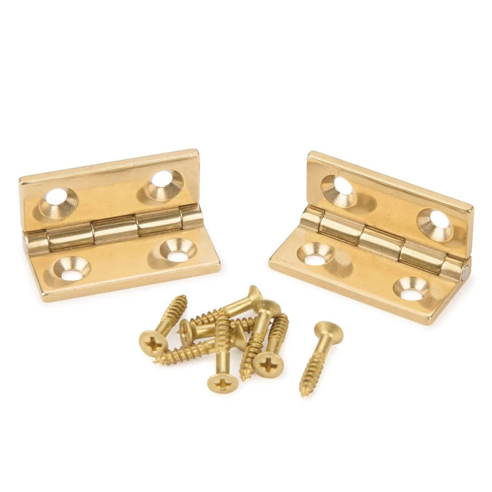 Brass Box Hinge - 1 Pair - Image 1