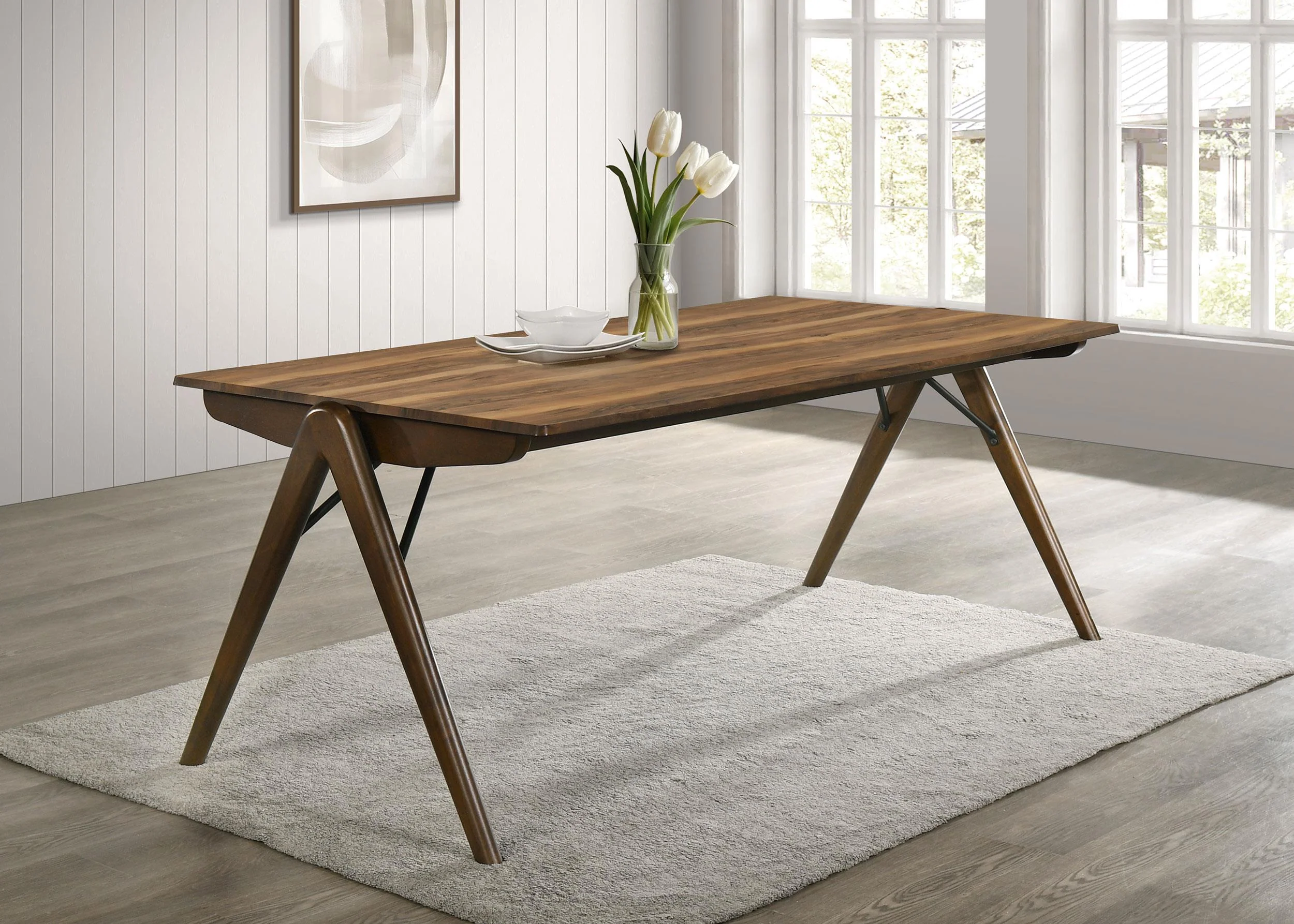 Randolph 79-inch Rectangular Dining Table Sheesham and Brown - Image 2
