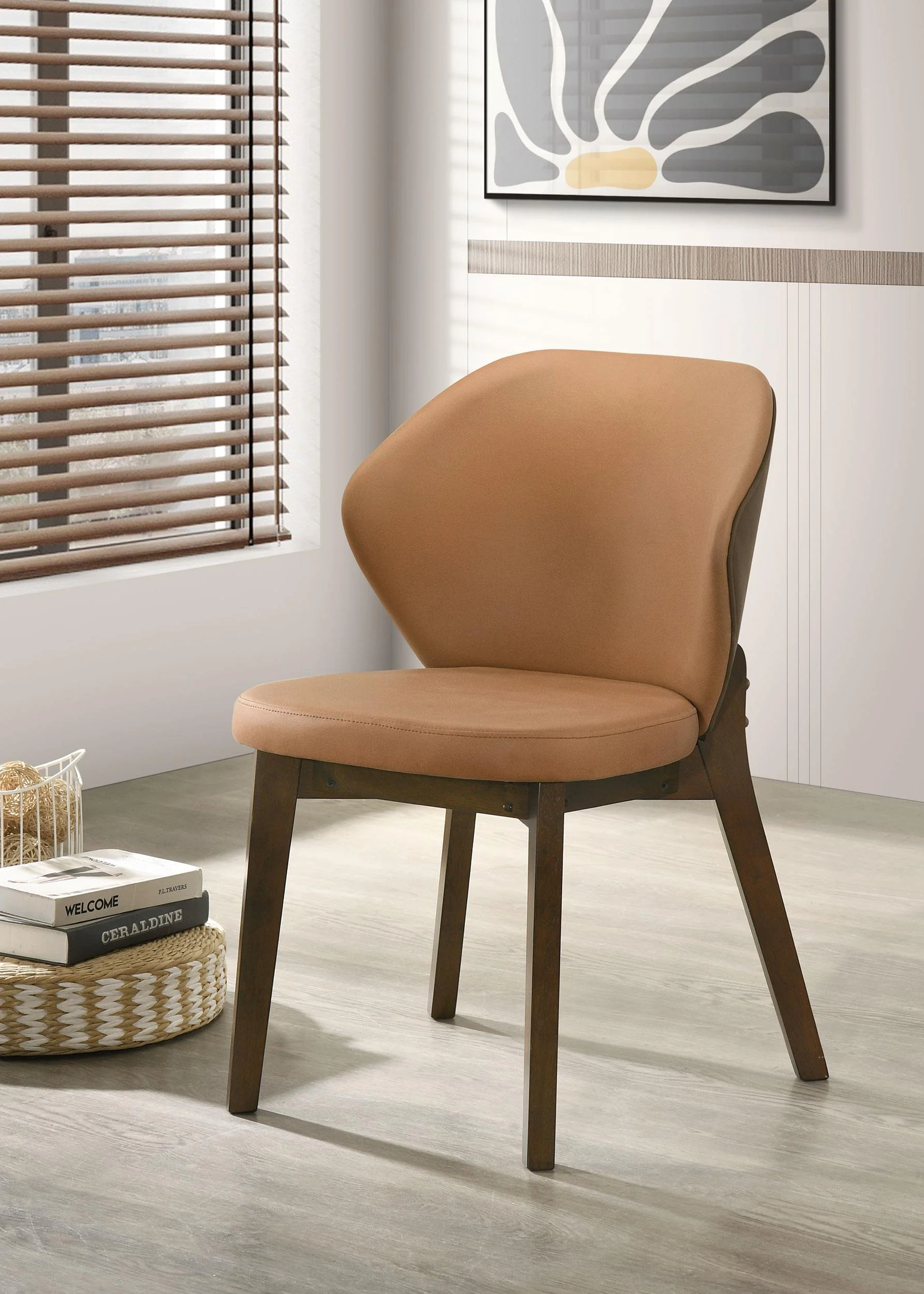 Randolph Dining Side Chair Butterscotch and Brown (Set of 2) - Image 2