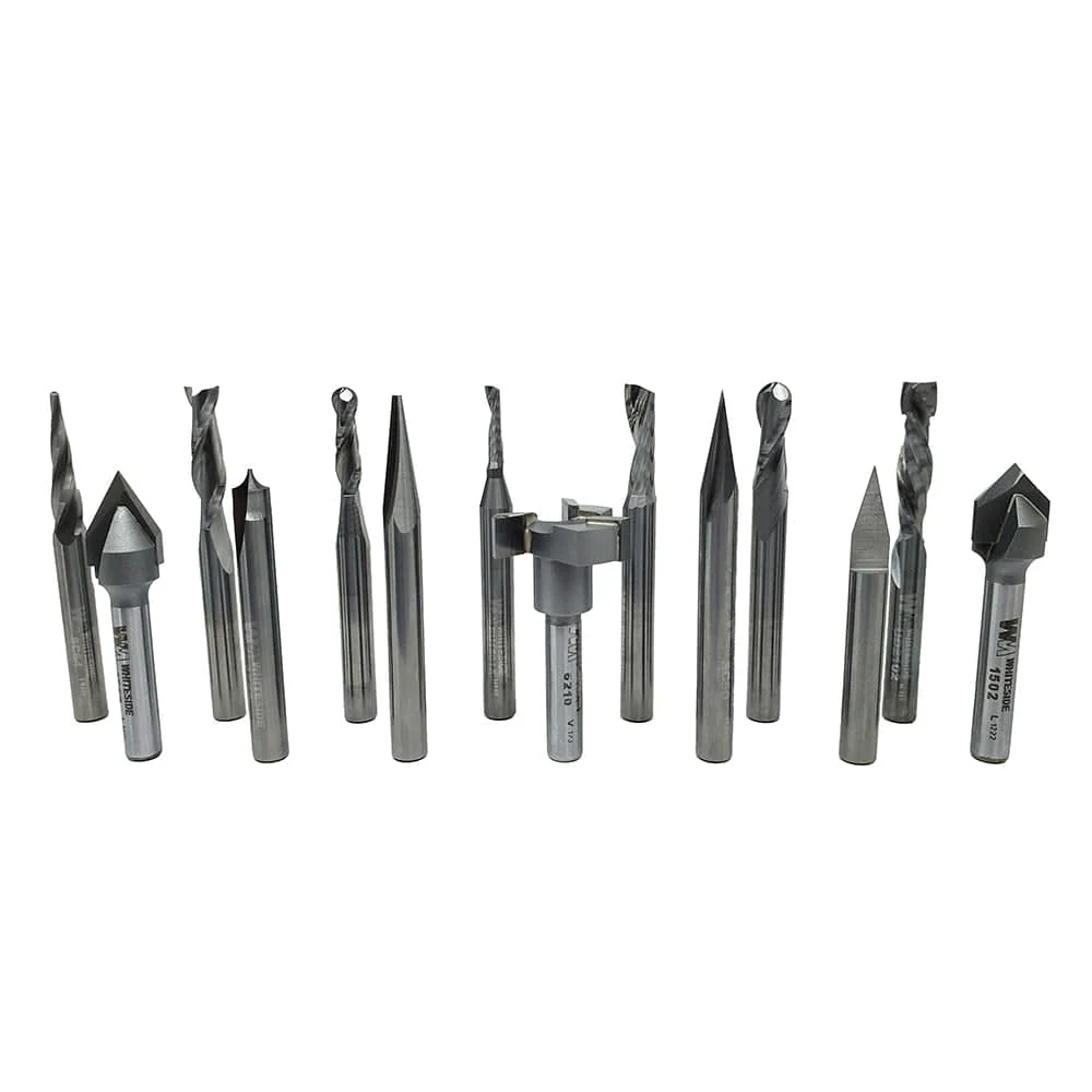 The Works CNC Deluxe Router Bit Set – 14 Piece