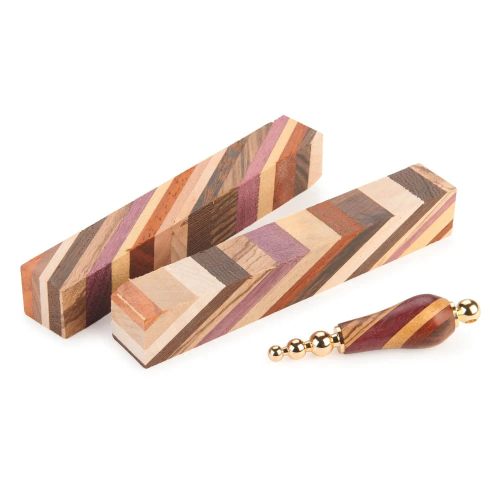 Diagonal Cut Laminated Pen Blanks - 3/4" x 3/4" x 5" - 2 Piece - Image 2