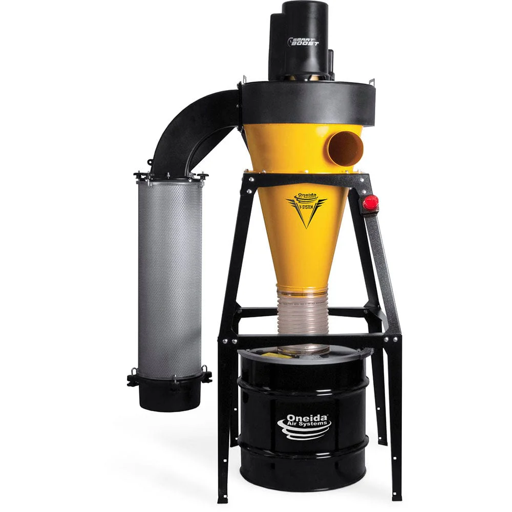 V-System 3000 with Smart Boost 35-Gallon Cyclone Dust Collector with Stand – HEPA GFM – 3 HP 1 Ph 230V
