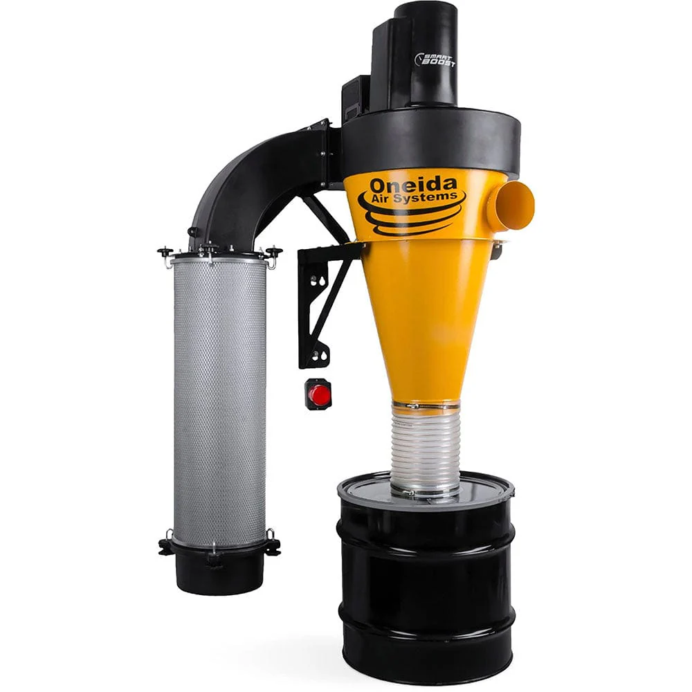 V-System 3000 with Smart Boost 35-Gallon Cyclone Dust Collector with Wall Mount – HEPA GFM – 3 HP 1 Ph 230V