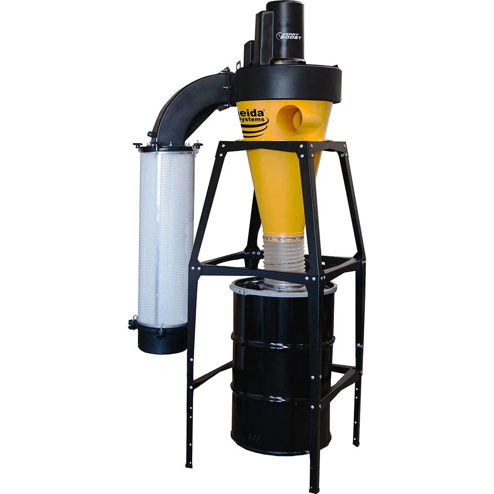 V-System 3000 with Smart Boost 55-Gallon Cyclone Dust Collector with Stand – HEPA GFM – 3 HP 1 Ph 230V
