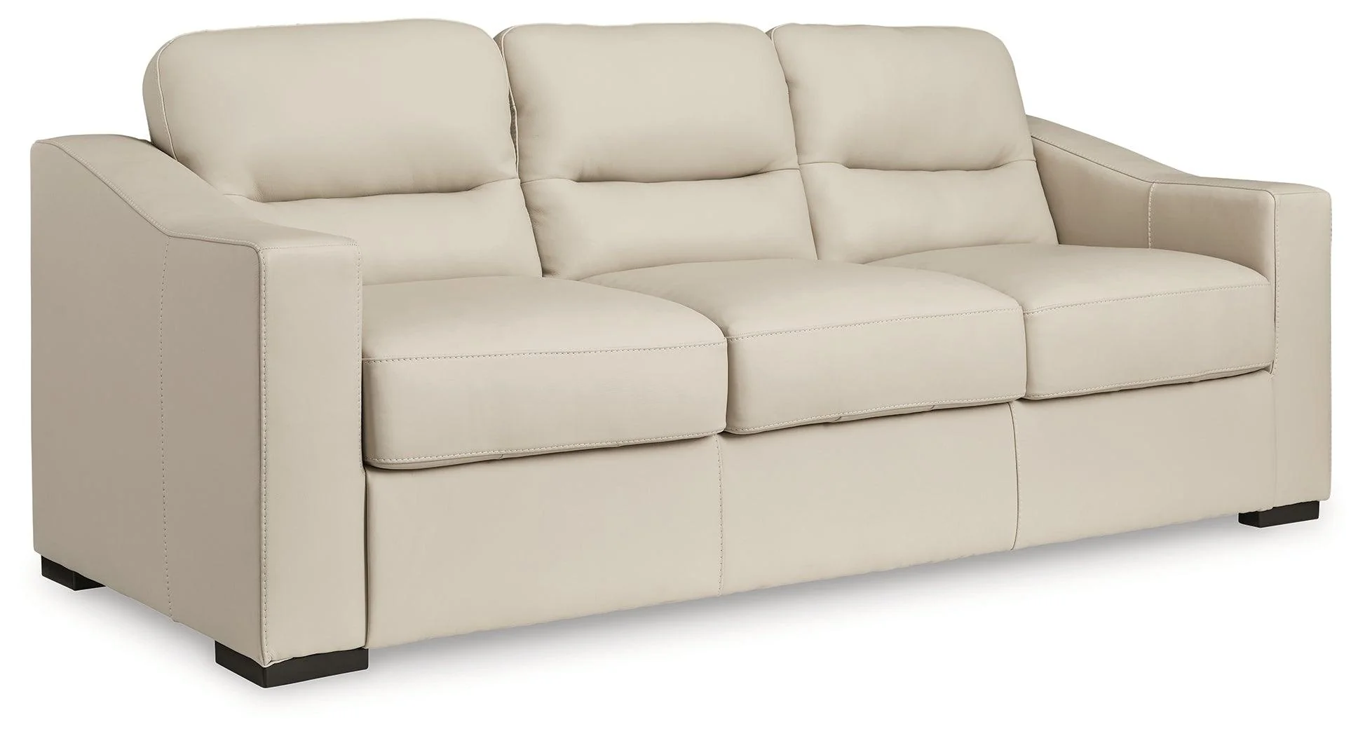 Treasure Trove Almond Leather Sofa - Image 2