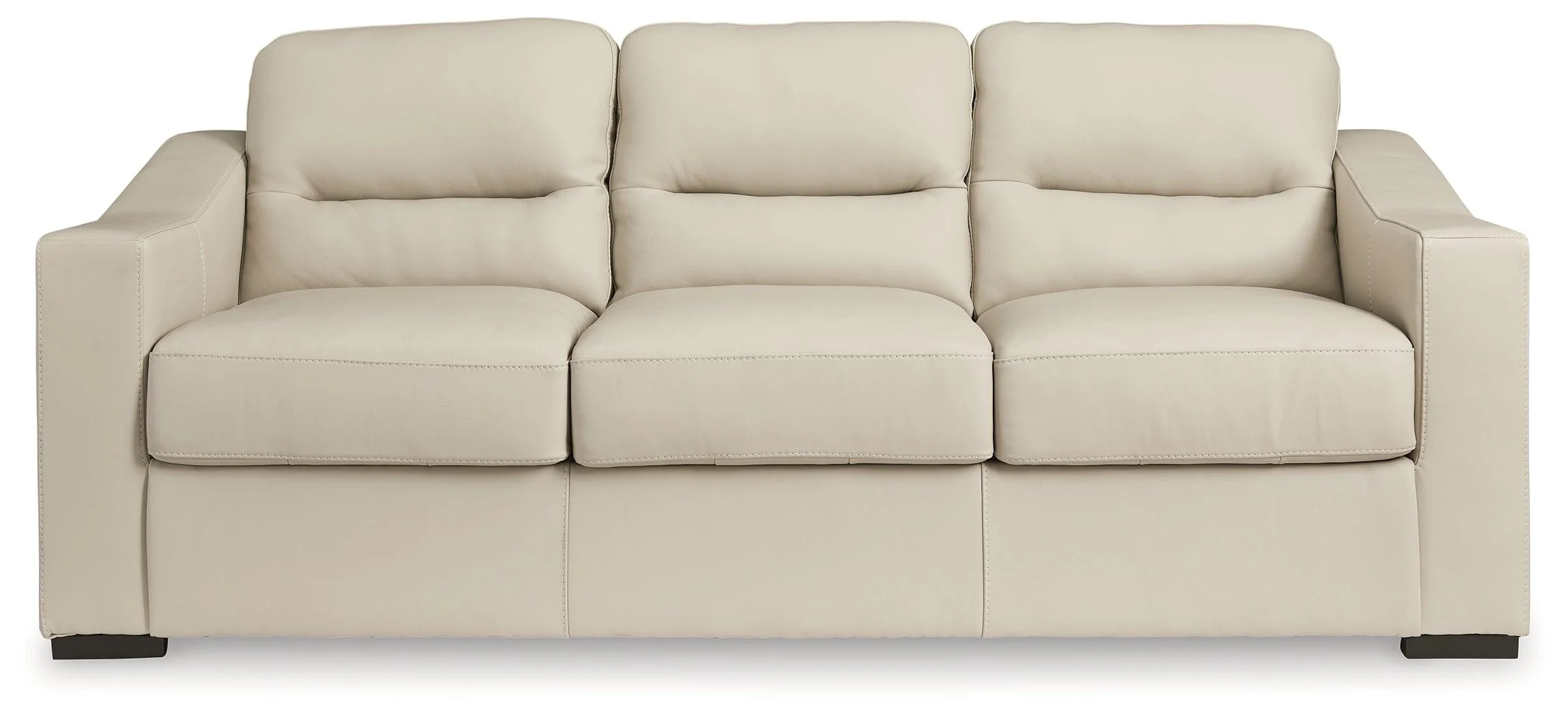 Treasure Trove Almond Leather Sofa - Image 3