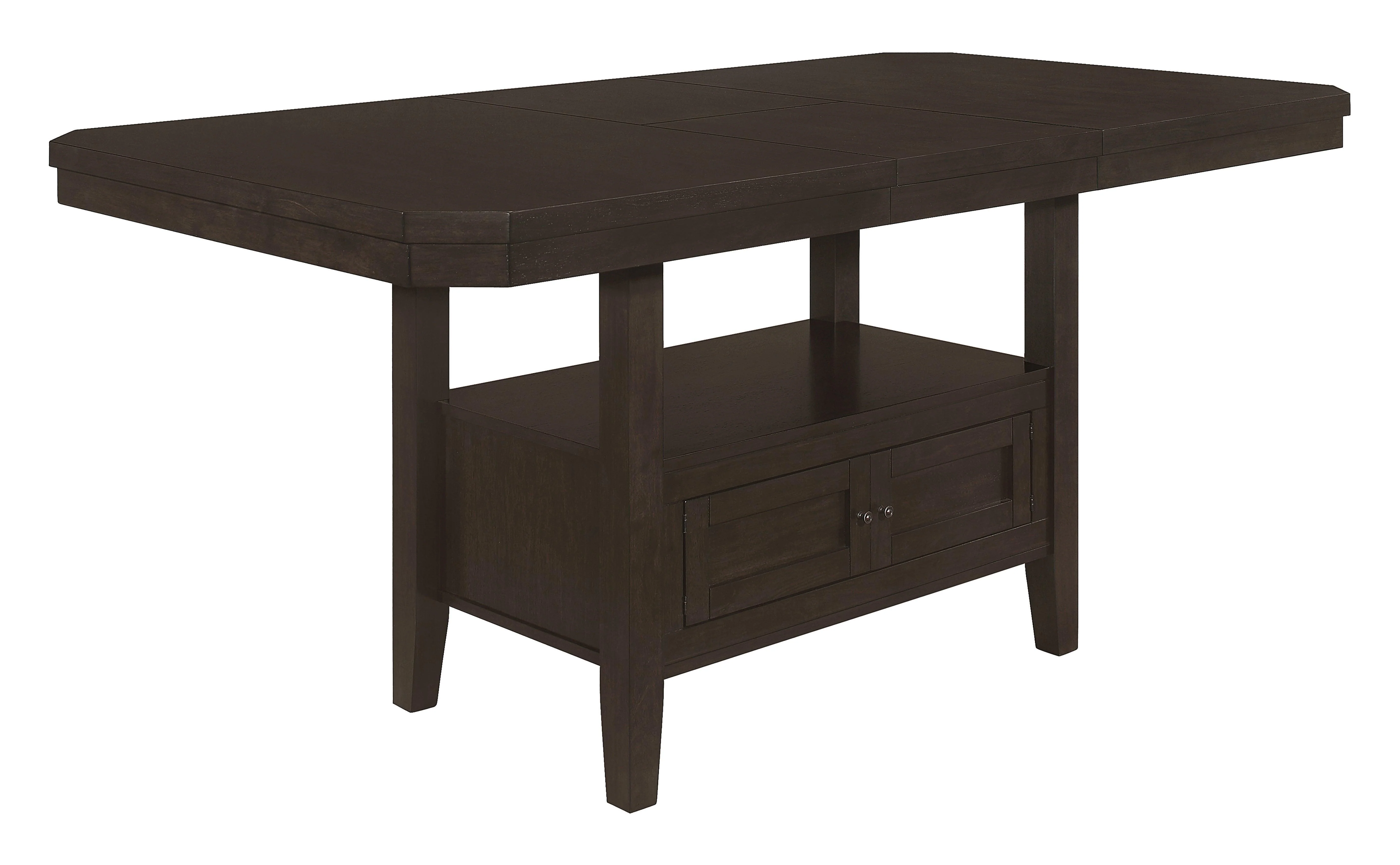 Prentiss Extendable Rectangular Counter Height Table With Butterfly Leaf Cappuccino - Image 3