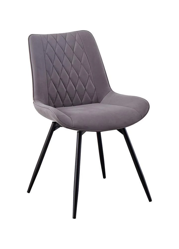 Diggs Upholstered Tufted Swivel Dining Chairs Gray Gunmetal (Set of 2) - Image 3