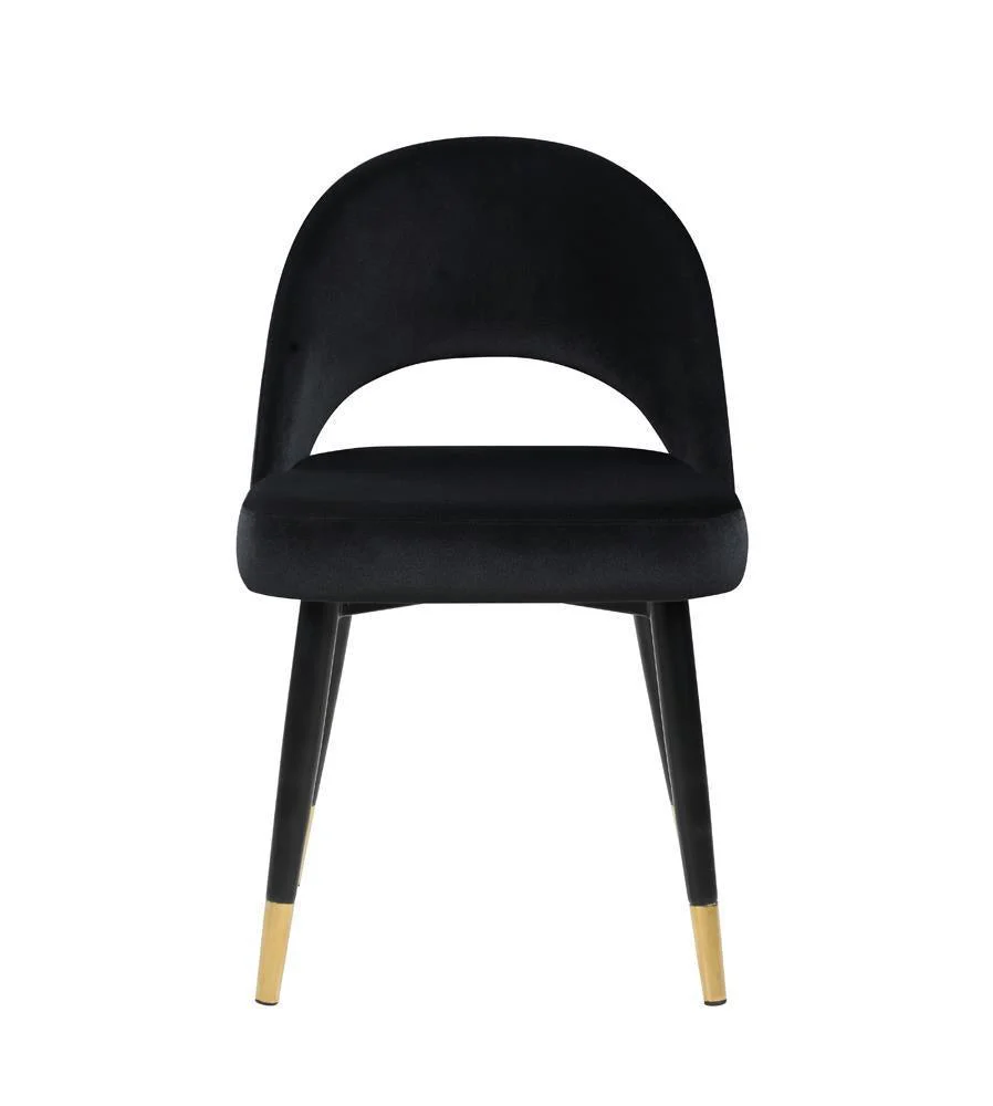 Lindsey Arched Back Upholstered Side Chairs Black (Set of 2) - Image 2