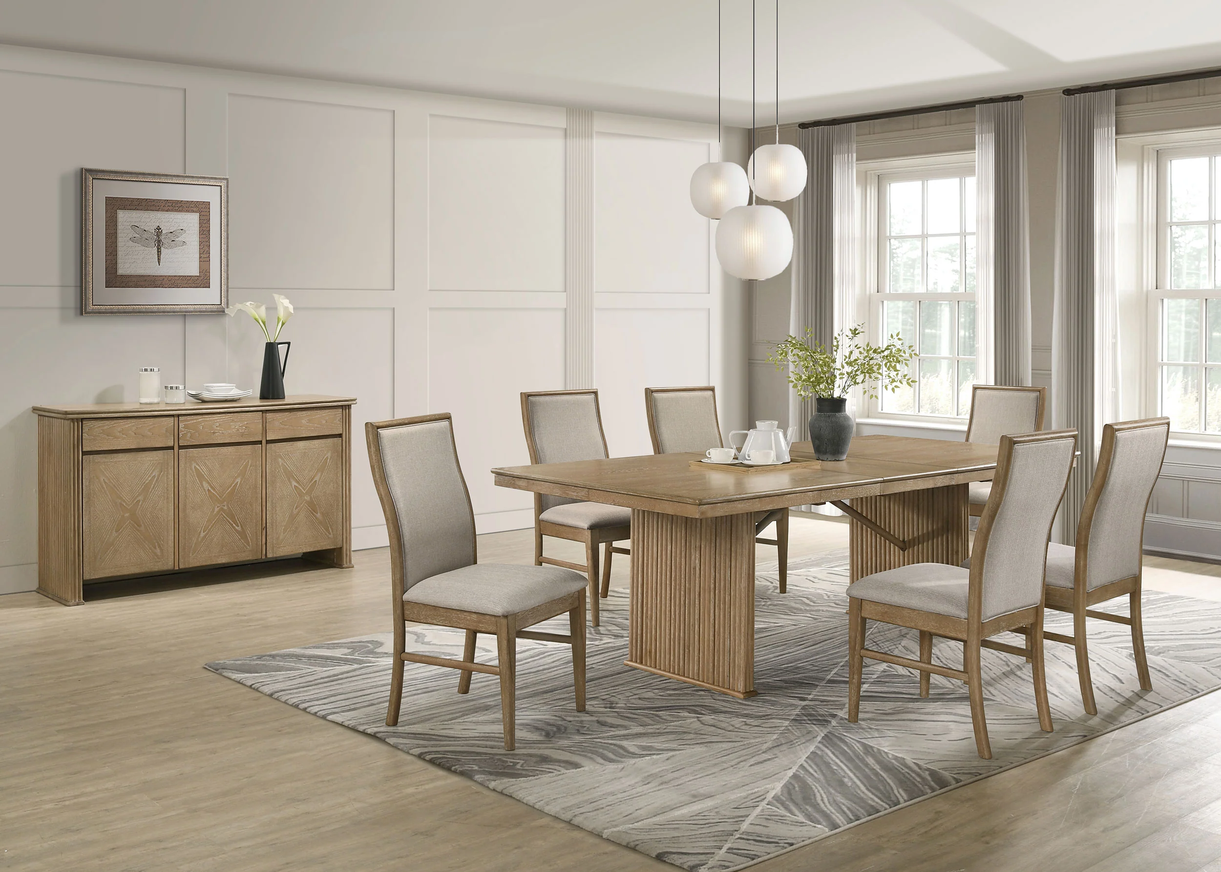 Adina Light Brown Extension Dining Room Set - Image 2