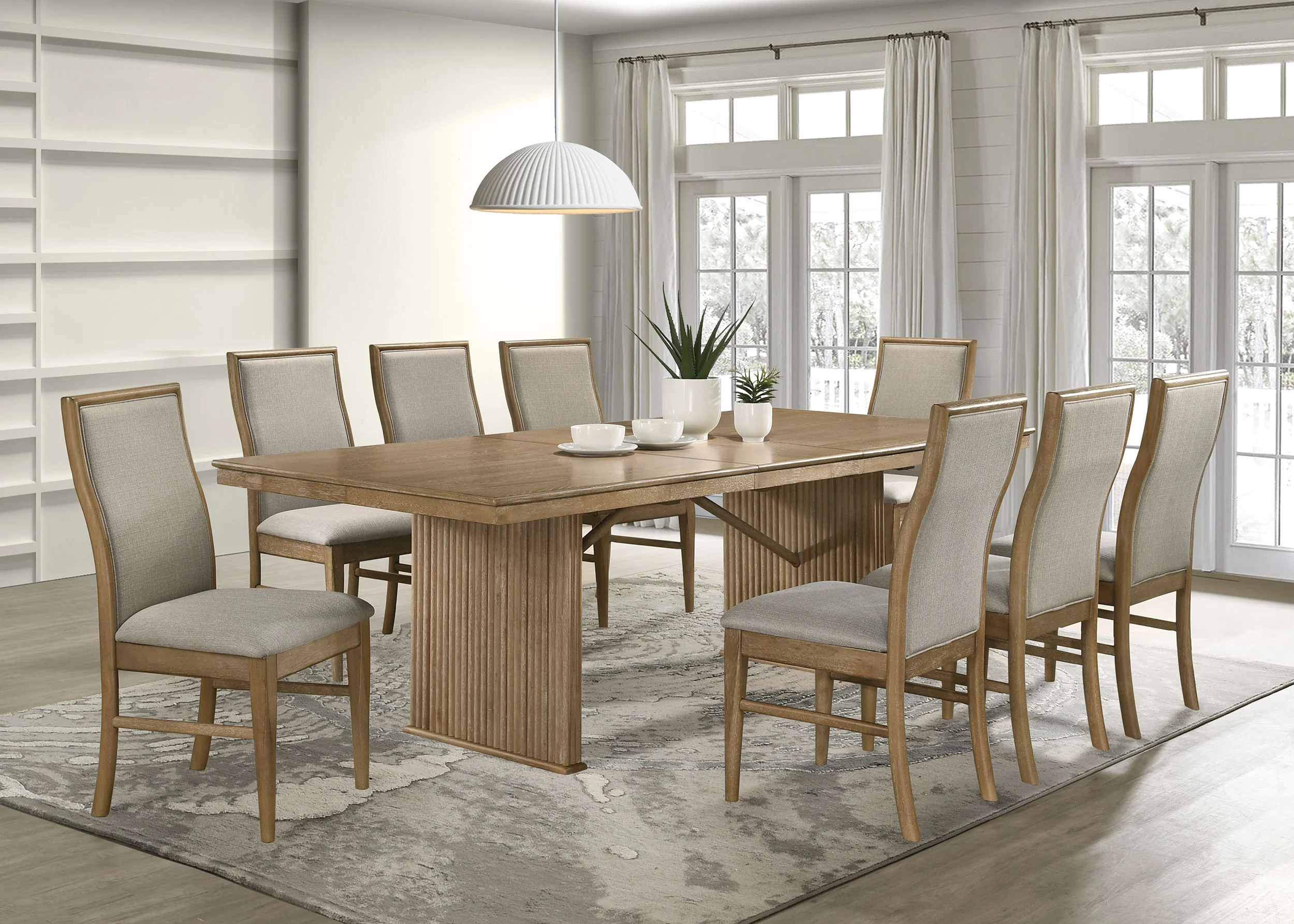 Adina Light Brown Extension Dining Room Set - Image 3