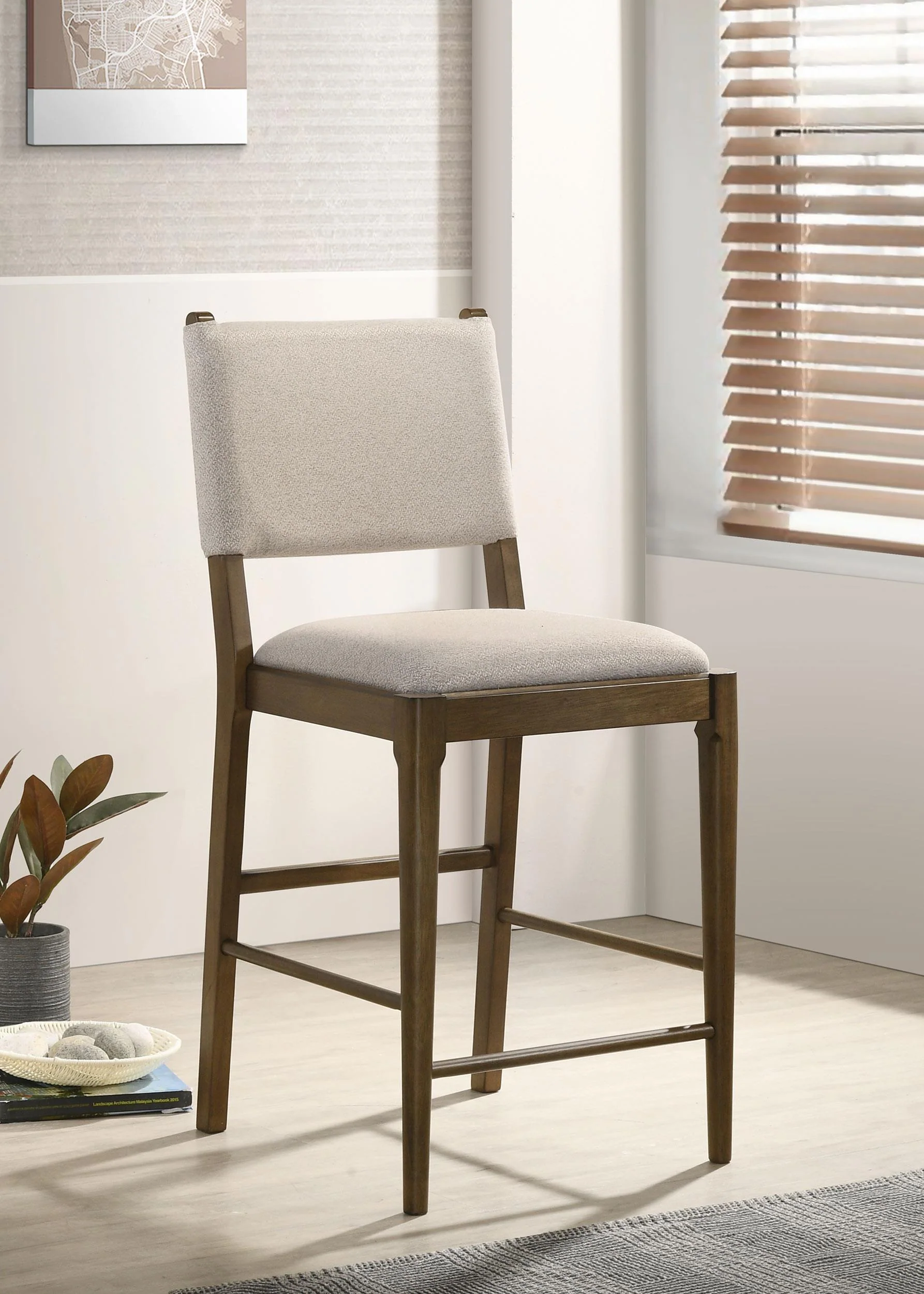Ottowa Upholstered Counter Side Chair Brown (Set of 2) - Image 2